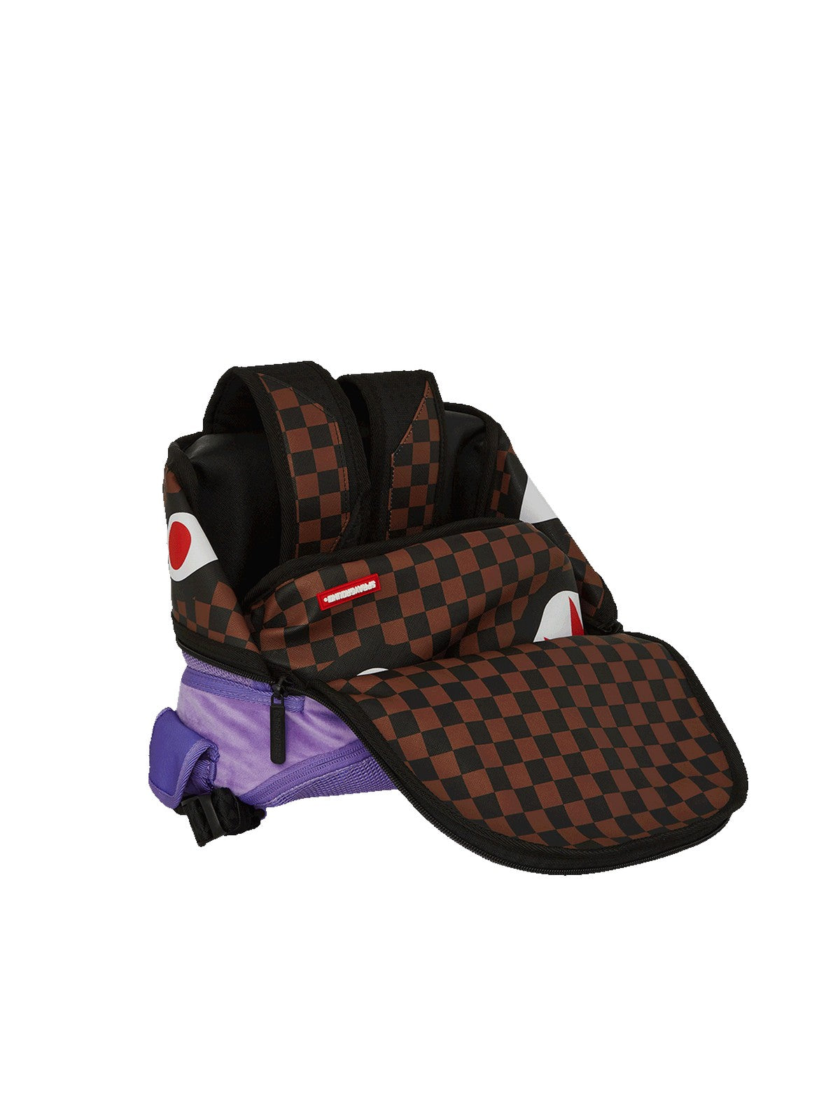 SPRAYGROUND Zaino Unisex adulto INVERTED SHARK POCKET BACKPACK 910B7342NSZ MARRONE/VIOLA gioboutiqueweb