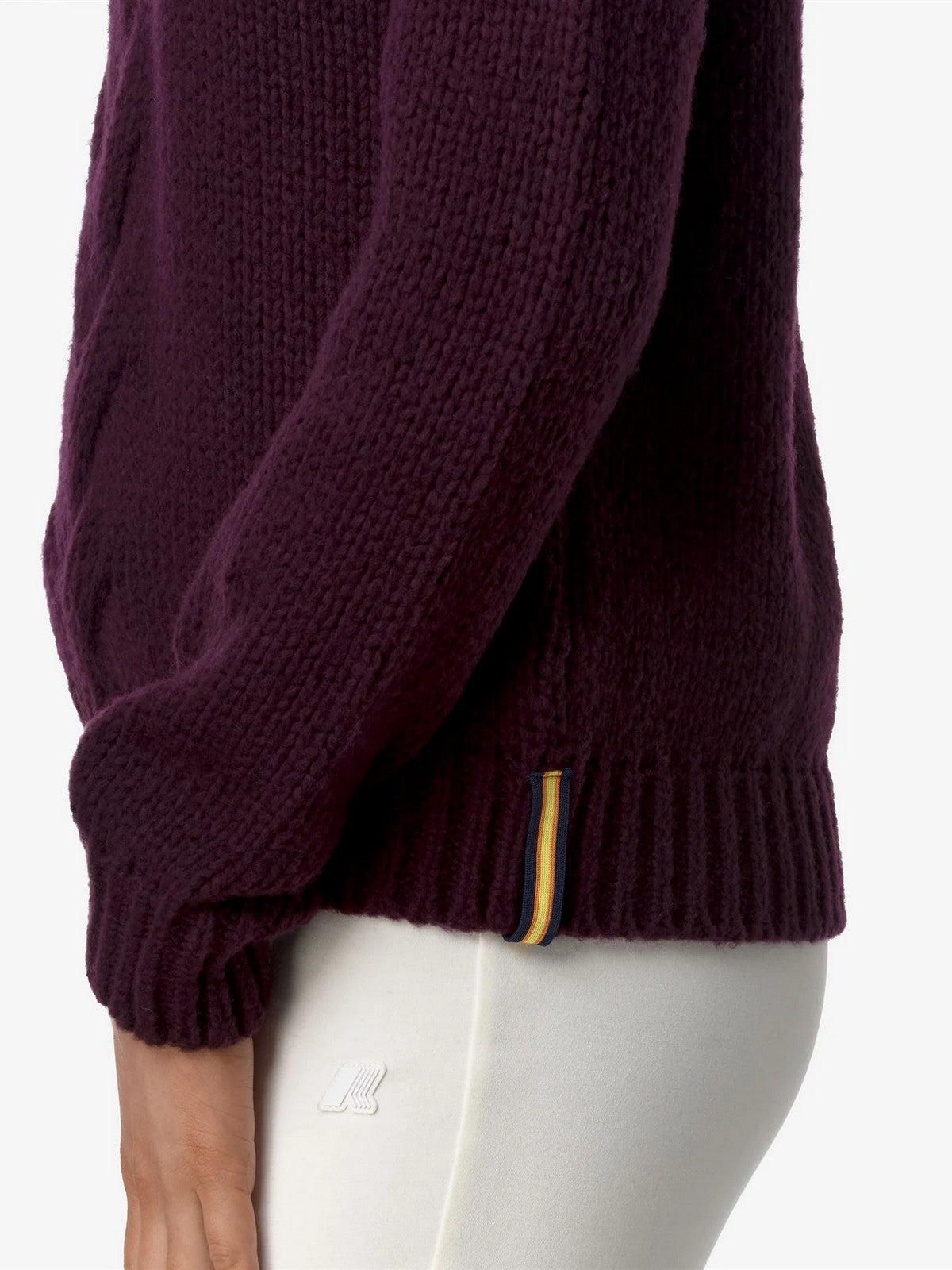 K-WAY Maglione Donna FUZZY WOOL MERINO BLEND K8133SW ART Viola gioboutiqueweb
