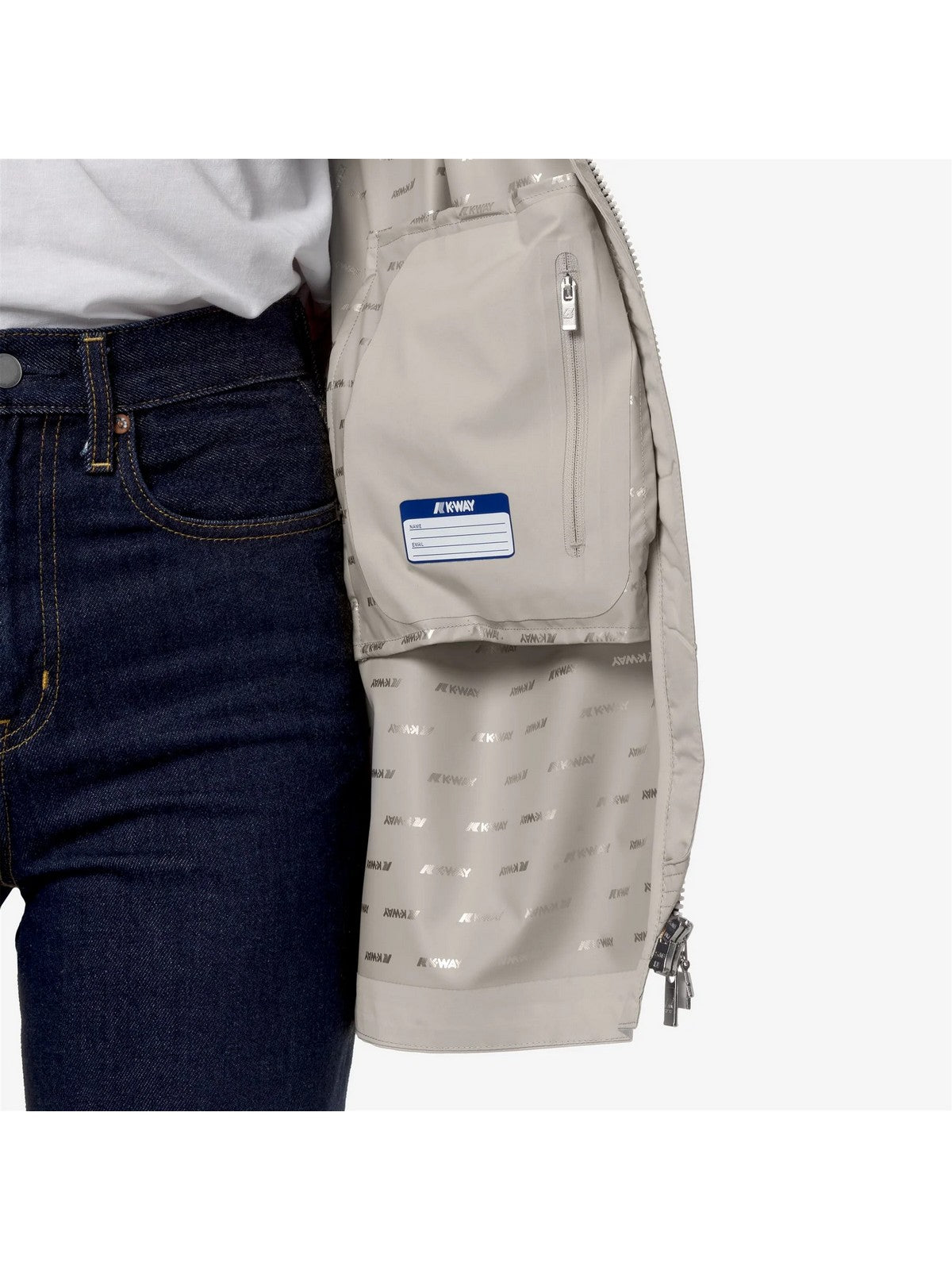 K-WAY Giubbino Donna Sophie Eco Stretch Dot K5127NW 634 Beige gioboutiqueweb