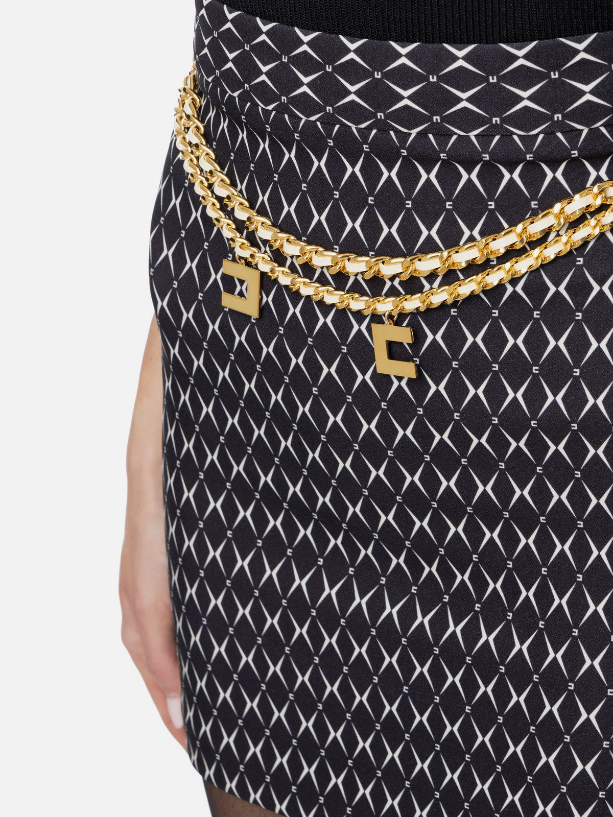 ELISABETTA FRANCHI Gonna Donna GOS3646E2 685 Nero gioboutiqueweb