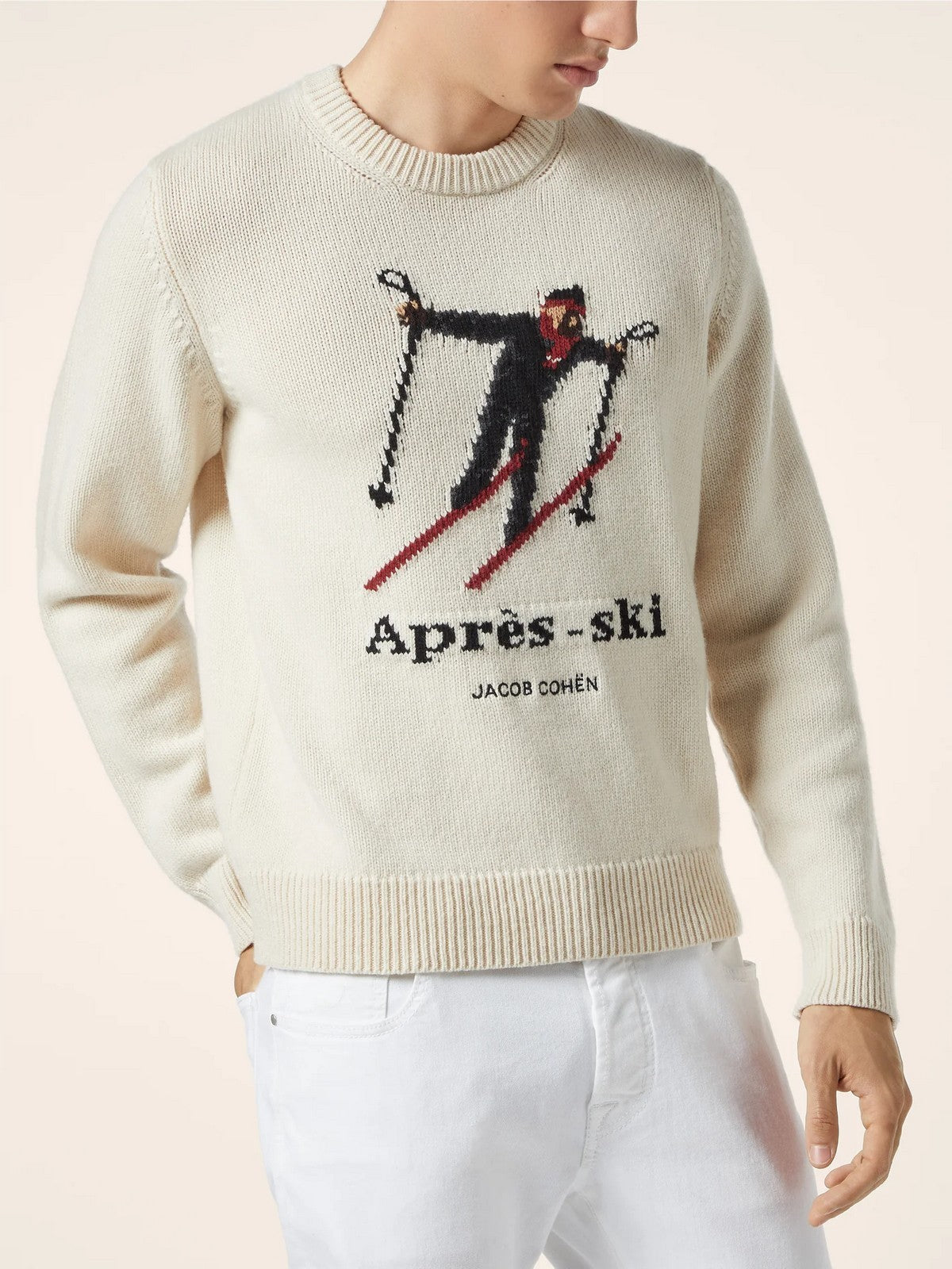 JACOB COHEN Maglione Uomo JUR_SG019 080 X0013 FL A34 CREAM WHITE