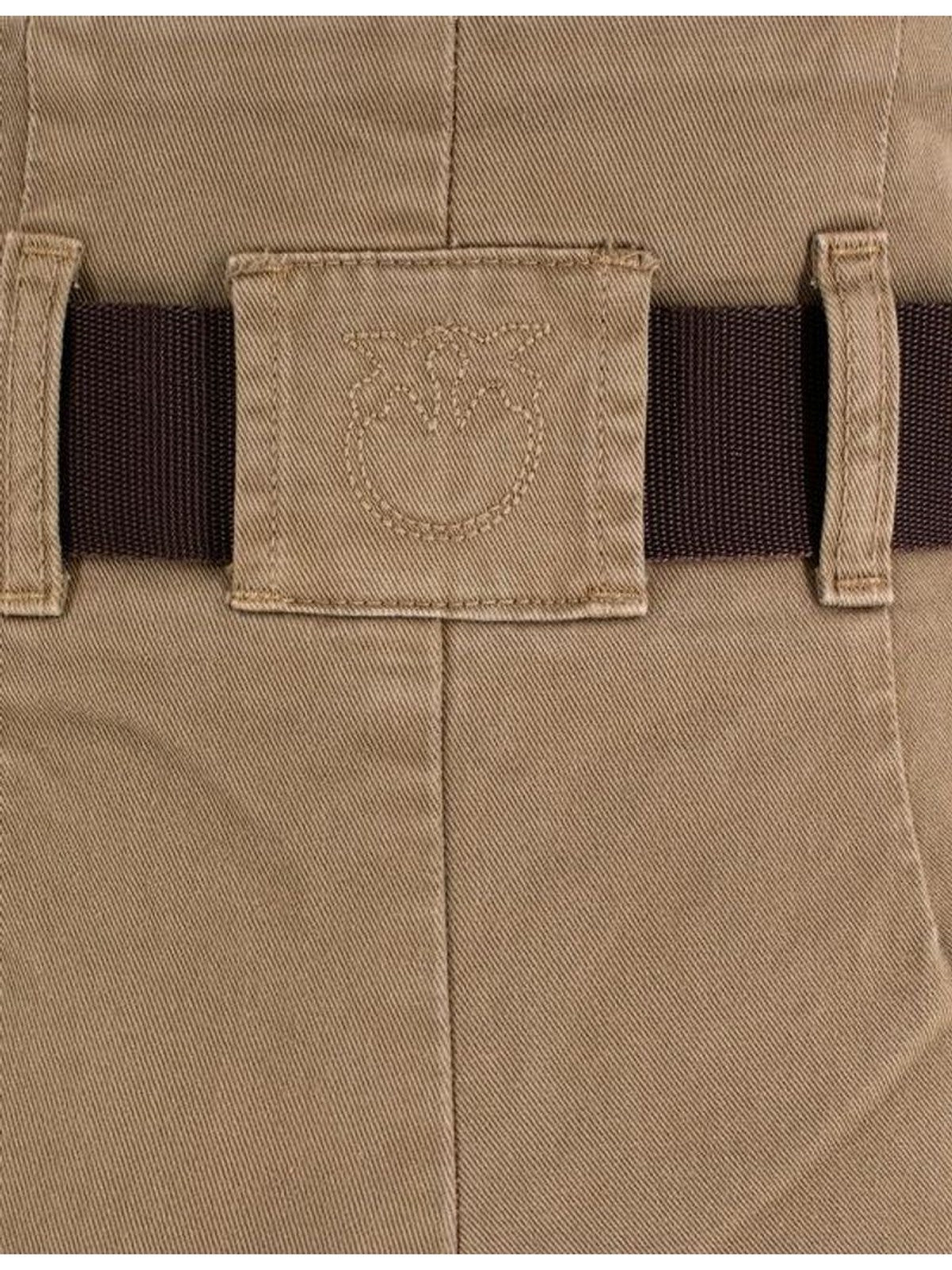 PINKO Pantalone Donna Ronfare Pantalone Dyed Gabardi 101840-A21C L06 Marrone gioboutiqueweb