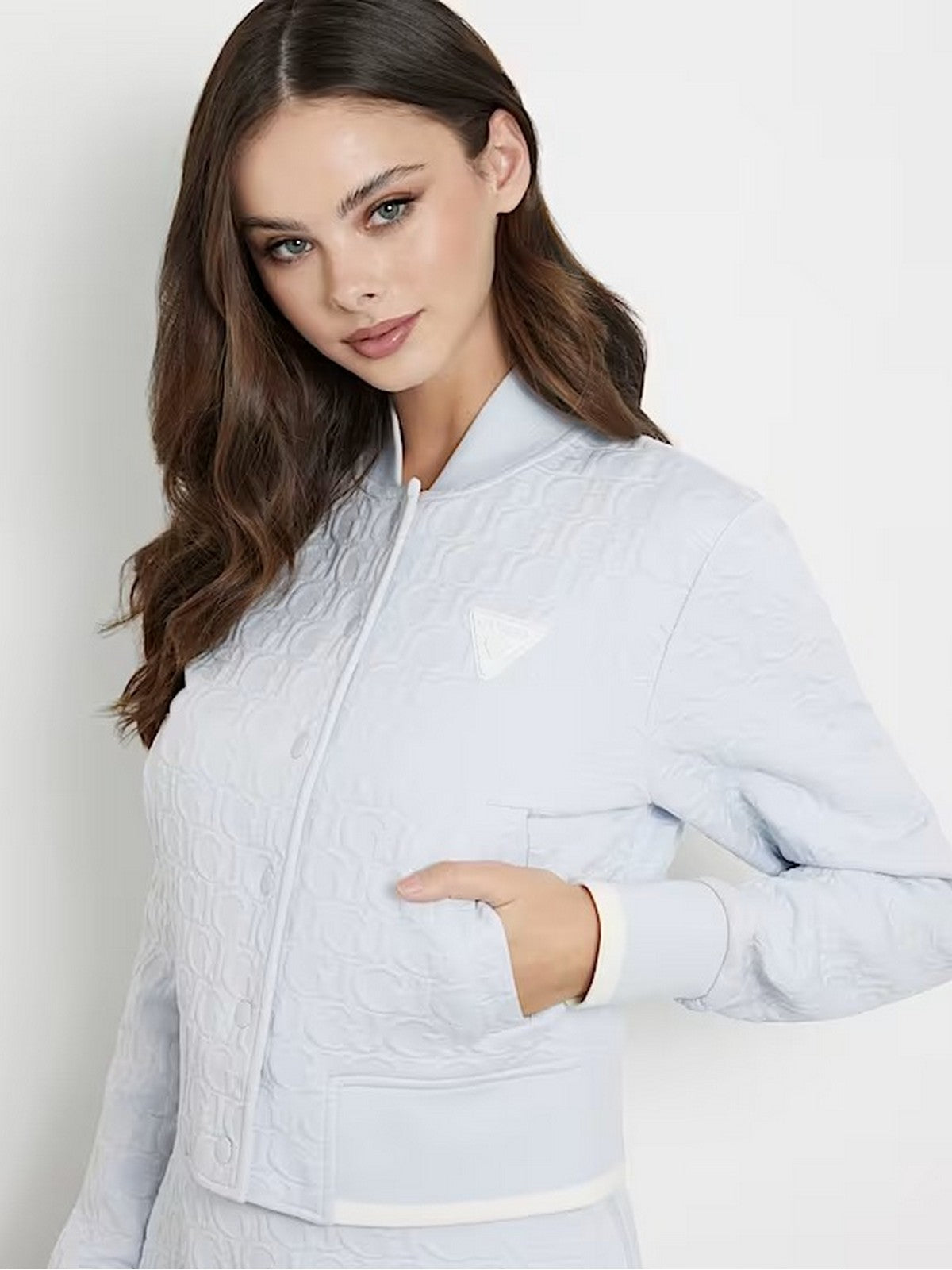 Zgadnij sportowy bluza Cheri Baseball Sweat V4RQ07 KBSL0 FB2R Blue