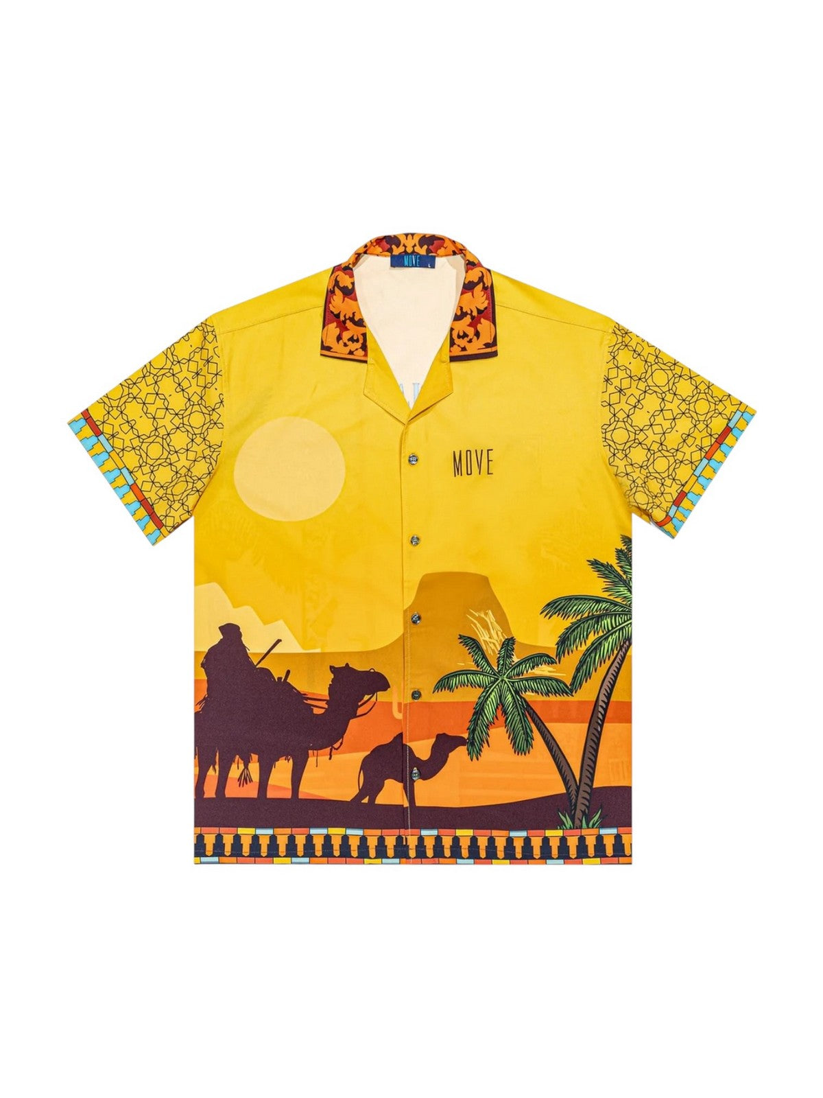 MOVE be different Camicia Uomo CAMICIA BOWLING CASABLANCA GIALLO