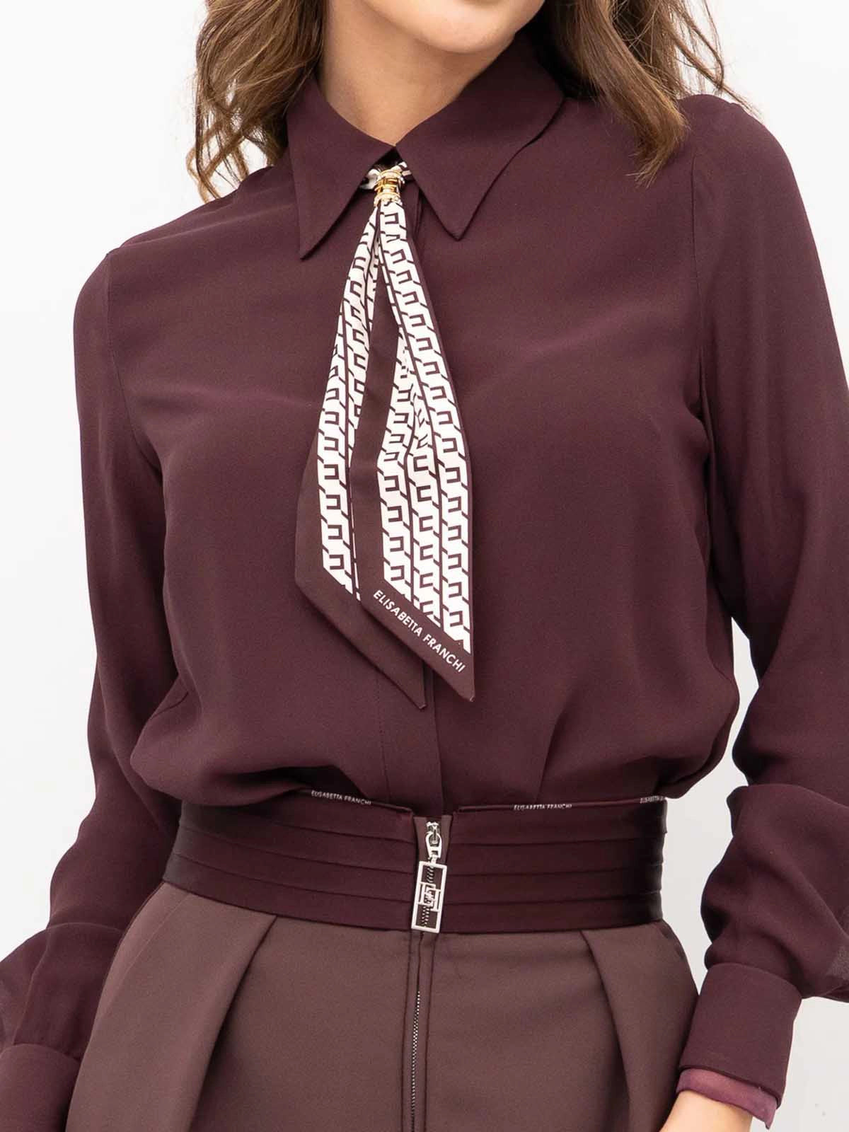 ELISABETTA FRANCHI Camicia Donna CA09356E2 EA4 MERLOT