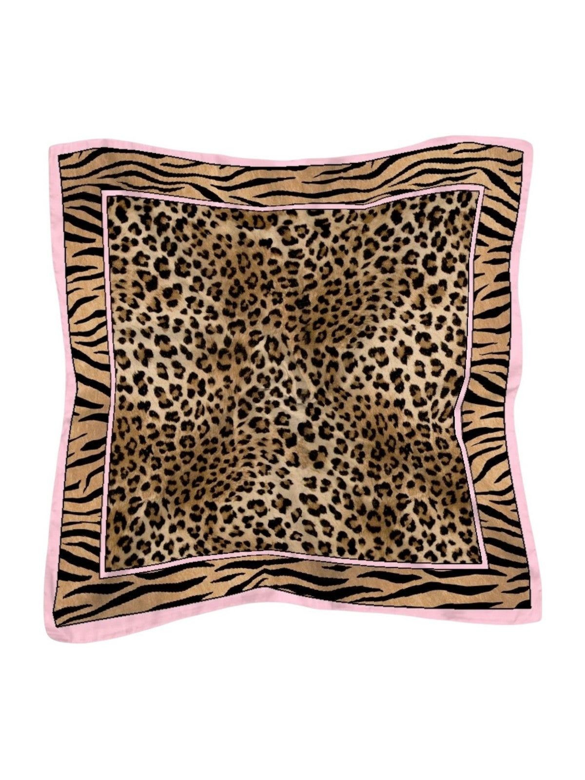 MC2 SAINT BARTH Bandana Donna KITANA 09441L SILK SAND LEOPARD FOULARD 1921