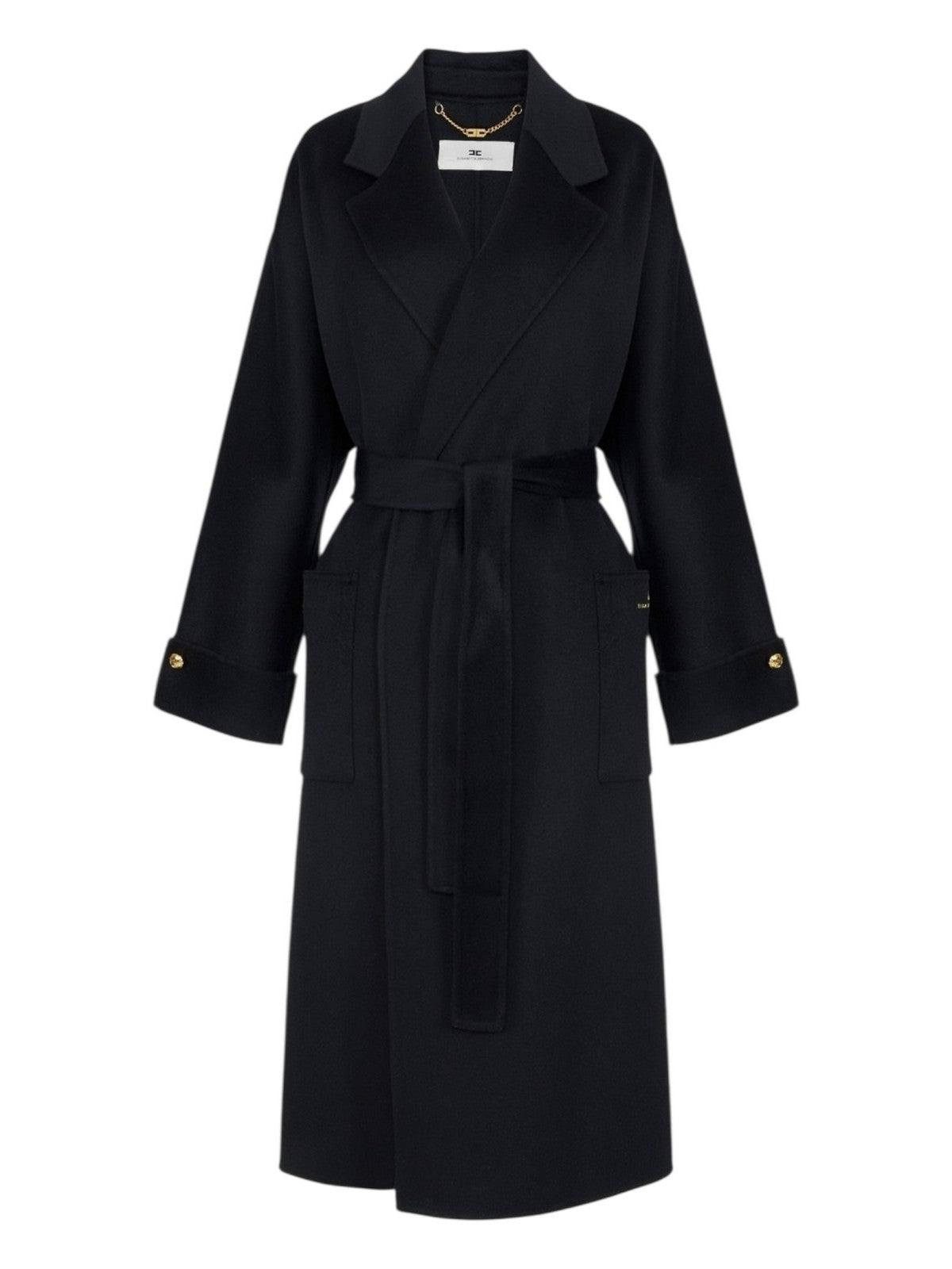 ELISABETTA FRANCHI Cappotto Donna CP68D56E2 110 Nero gioboutiqueweb