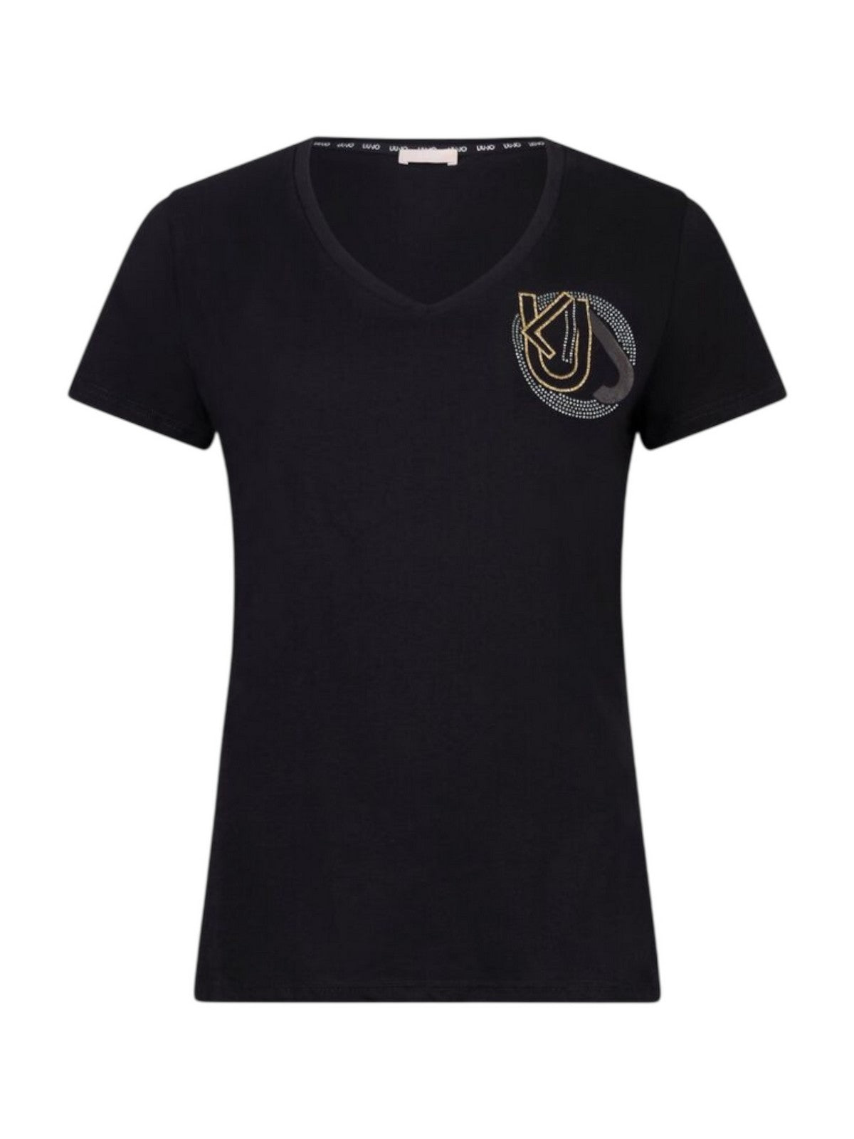LIU JO SPORT T-shirt Donna TA5179J6040 M9178 Nero LJ circle
