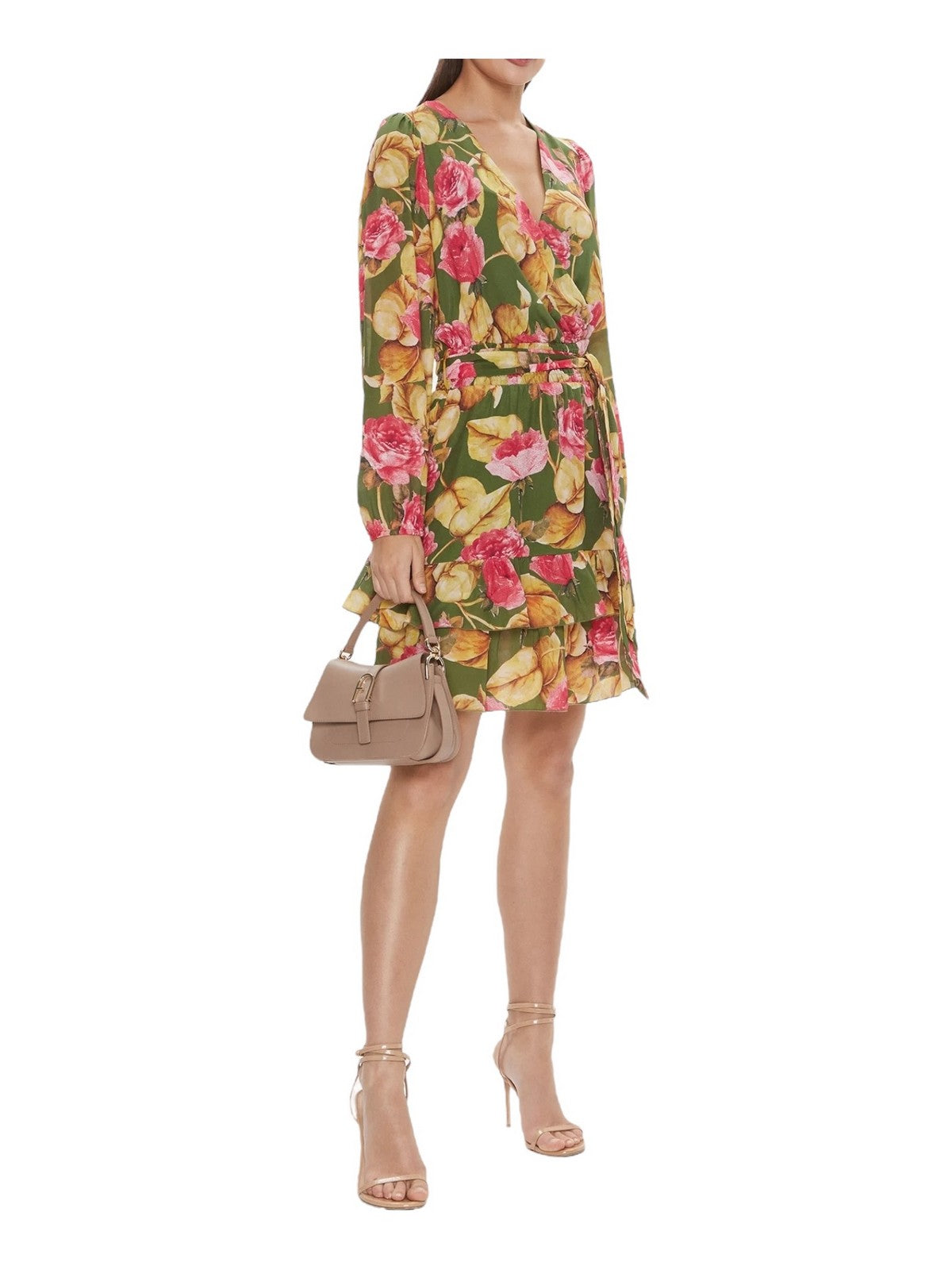 Guess Woman Dress LS Diana Flare Dress W4RK21 WF5K0 P8BW Rosa