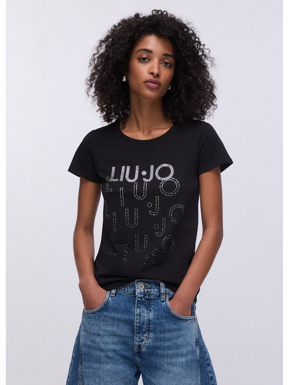 LIU JO BEACHWEAR T-shirt Donna VA6171JS003 T9503 Nero/degrade