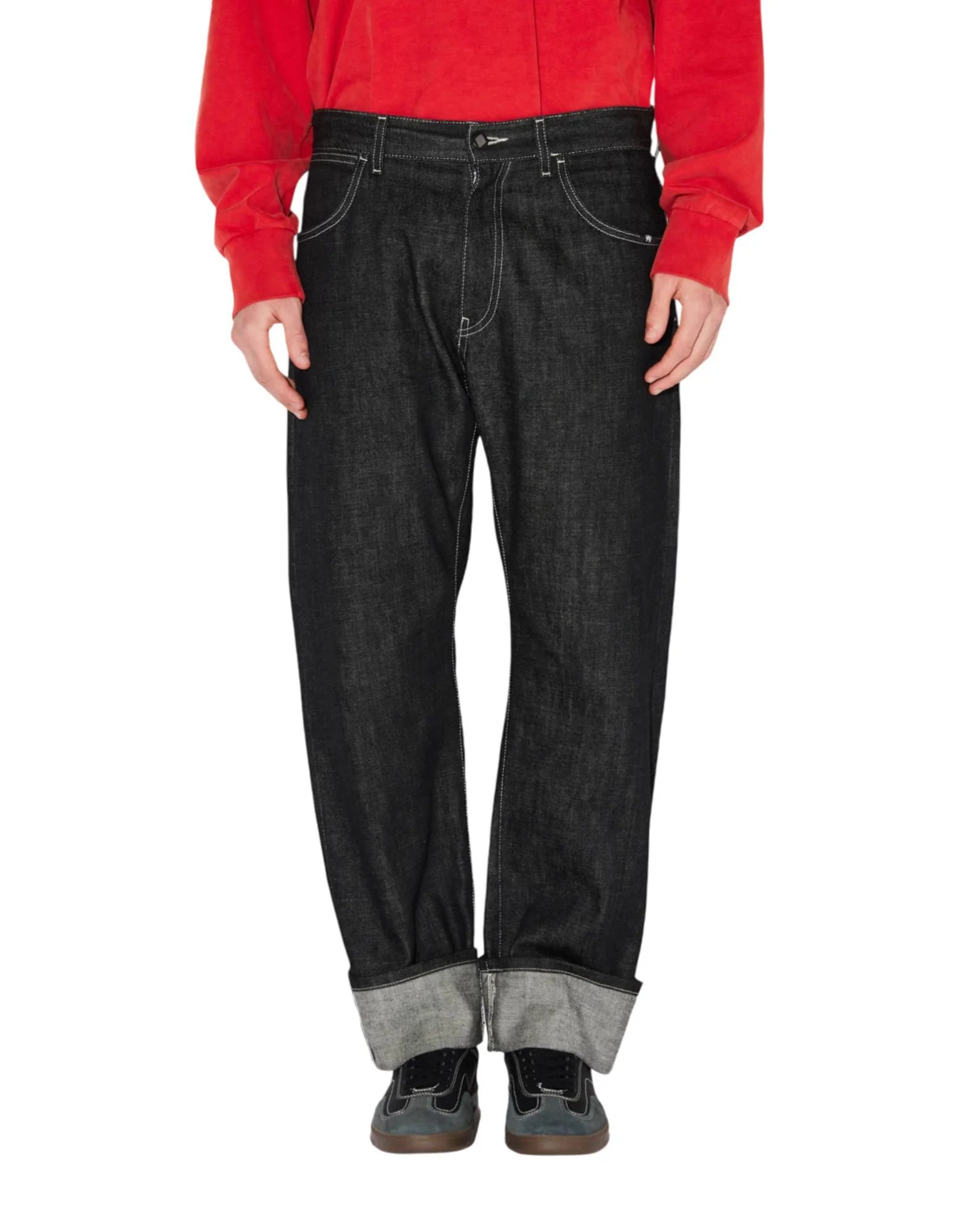 Amish Jeans Männer James AMU010CK590000 C0998 Schwarz