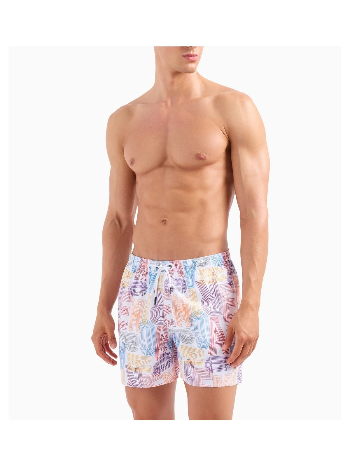 EMPORIO ARMANI Costume da bagno Uomo 211740 4R435 00410 Bianco gioboutiqueweb