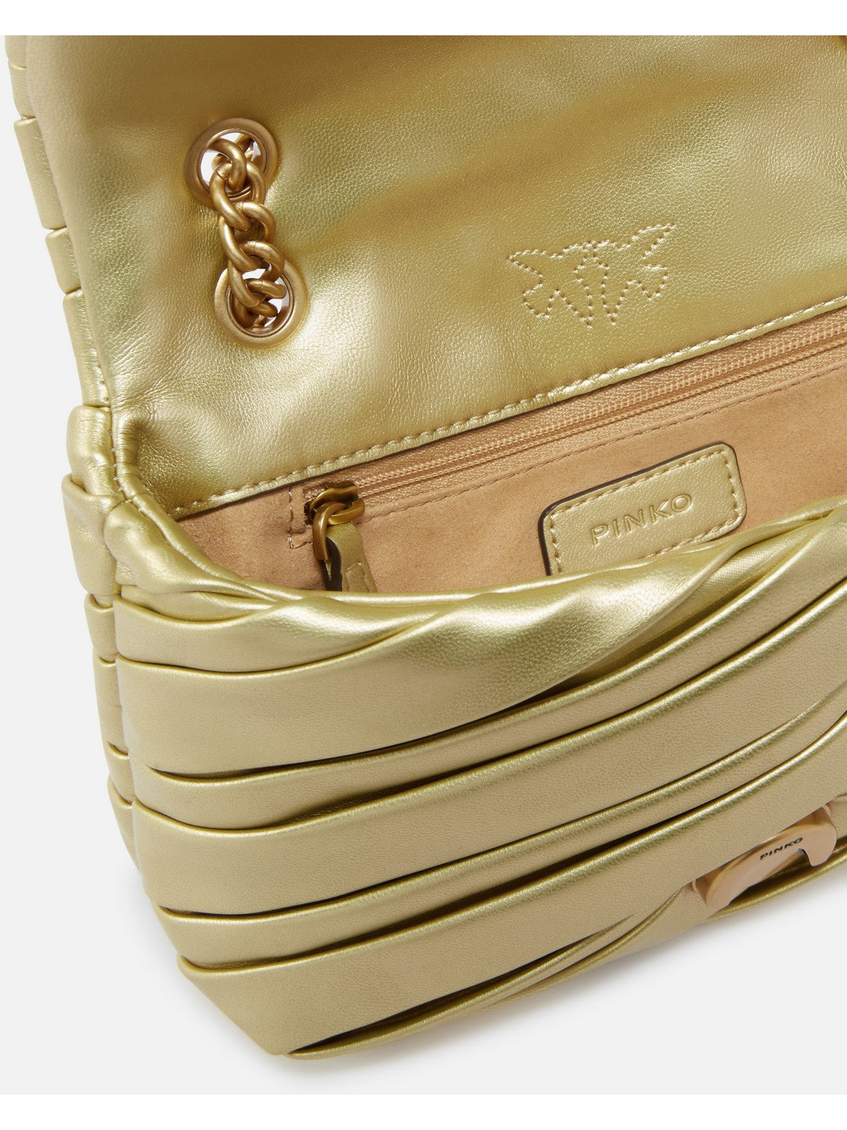Pinko Women's Bag Love Baby Baby Cl Metal Recycl 100040-A1yn Zzlq Gold