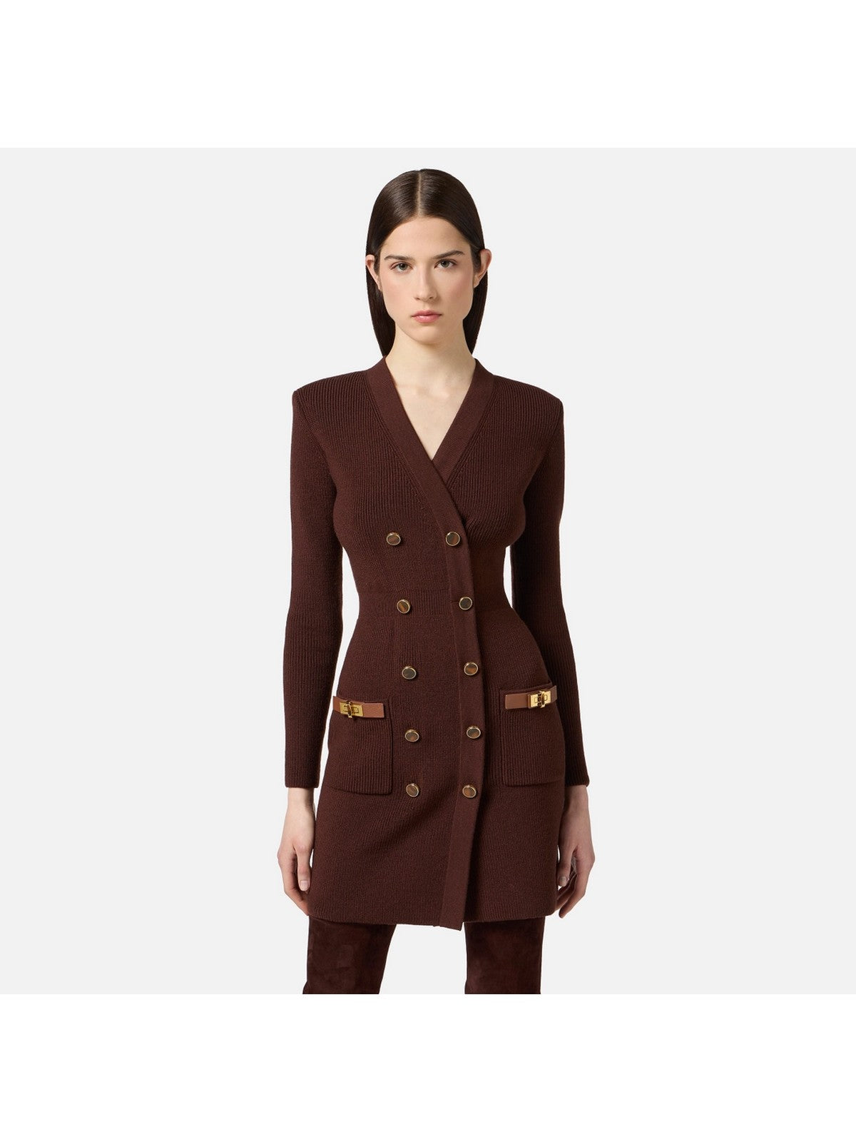 ELISABETTA FRANCHI Abito Donna AM04S56E2 EA3 COFFEE