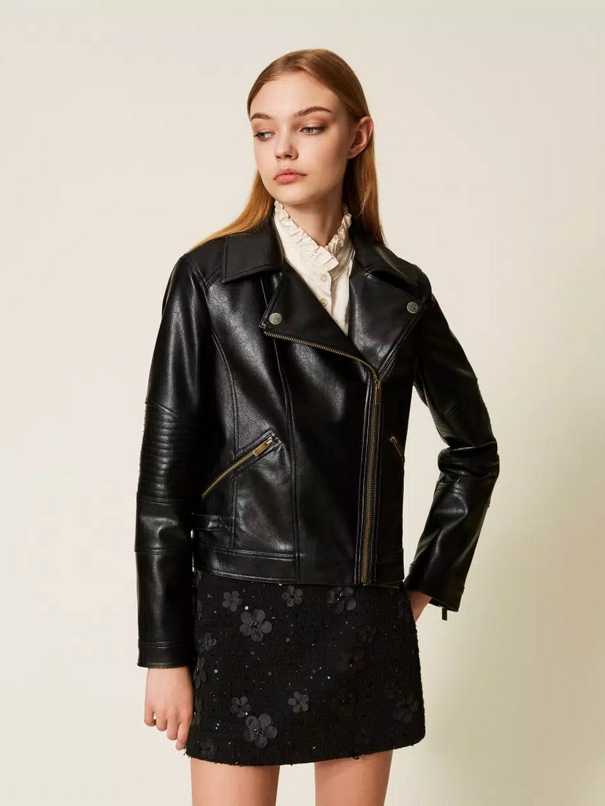 TWINSET Giubbino Donna BIKER 252TP2710 00006 Nero