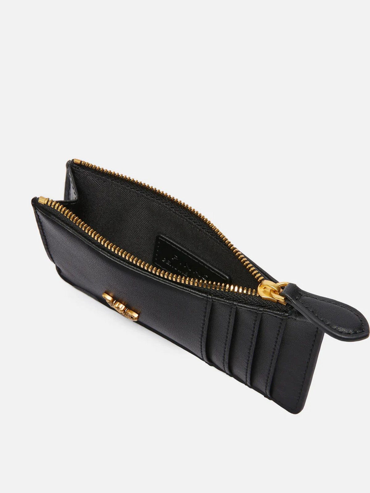 PINKO Portafoglio Donna AIRONE CARDHOLDER VITELLO SETA 100251-A0F1 Z99Q NERO-ANTIQUE GOLD