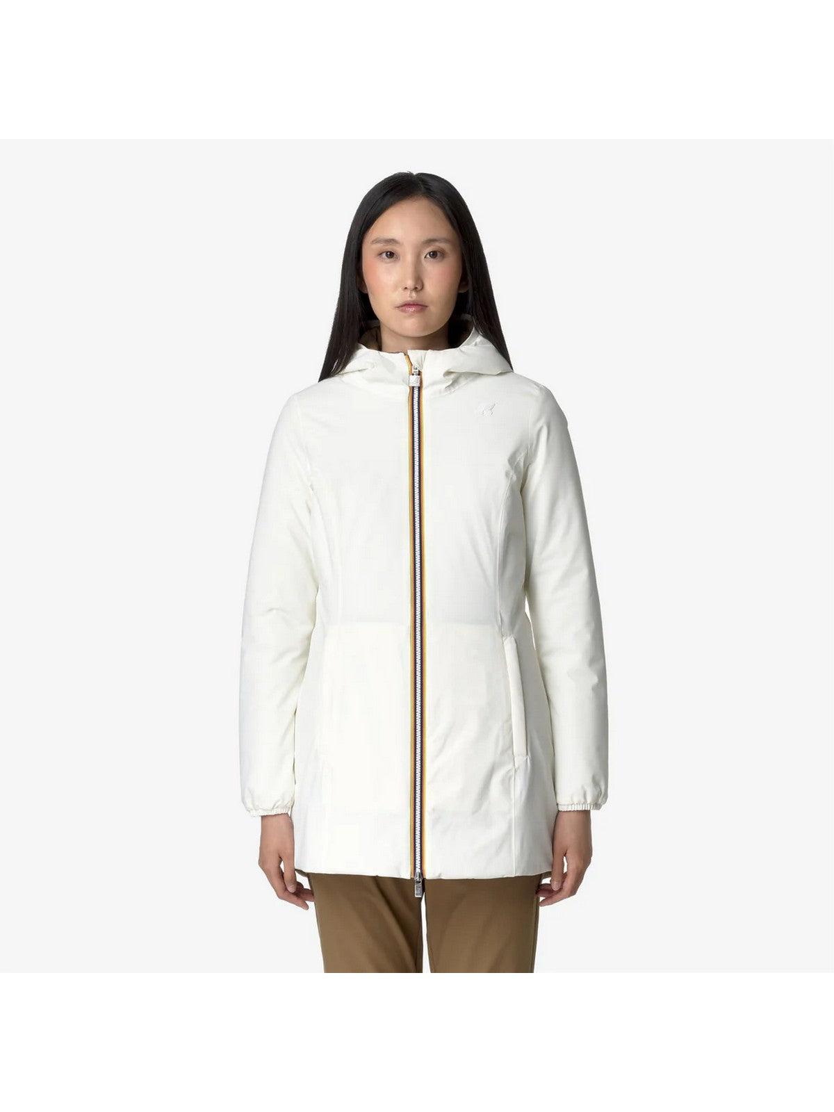 K-Way Women's Jacket Denise St Warm Double K6128UW White Asi