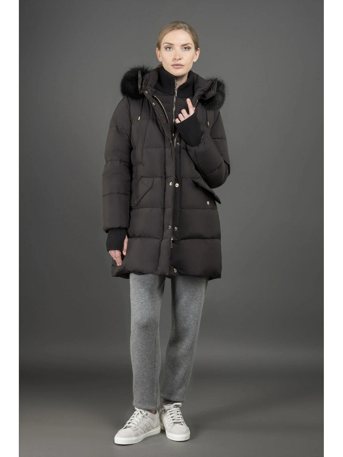 MOORER Piumino Donna Talassa-stp MODGI300008 U0001 Nero gioboutiqueweb