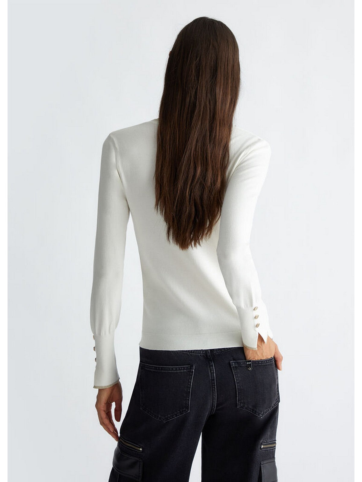 LIU JO WHITE Maglia Donna WF4007MS49I 10701 Bianco gioboutiqueweb
