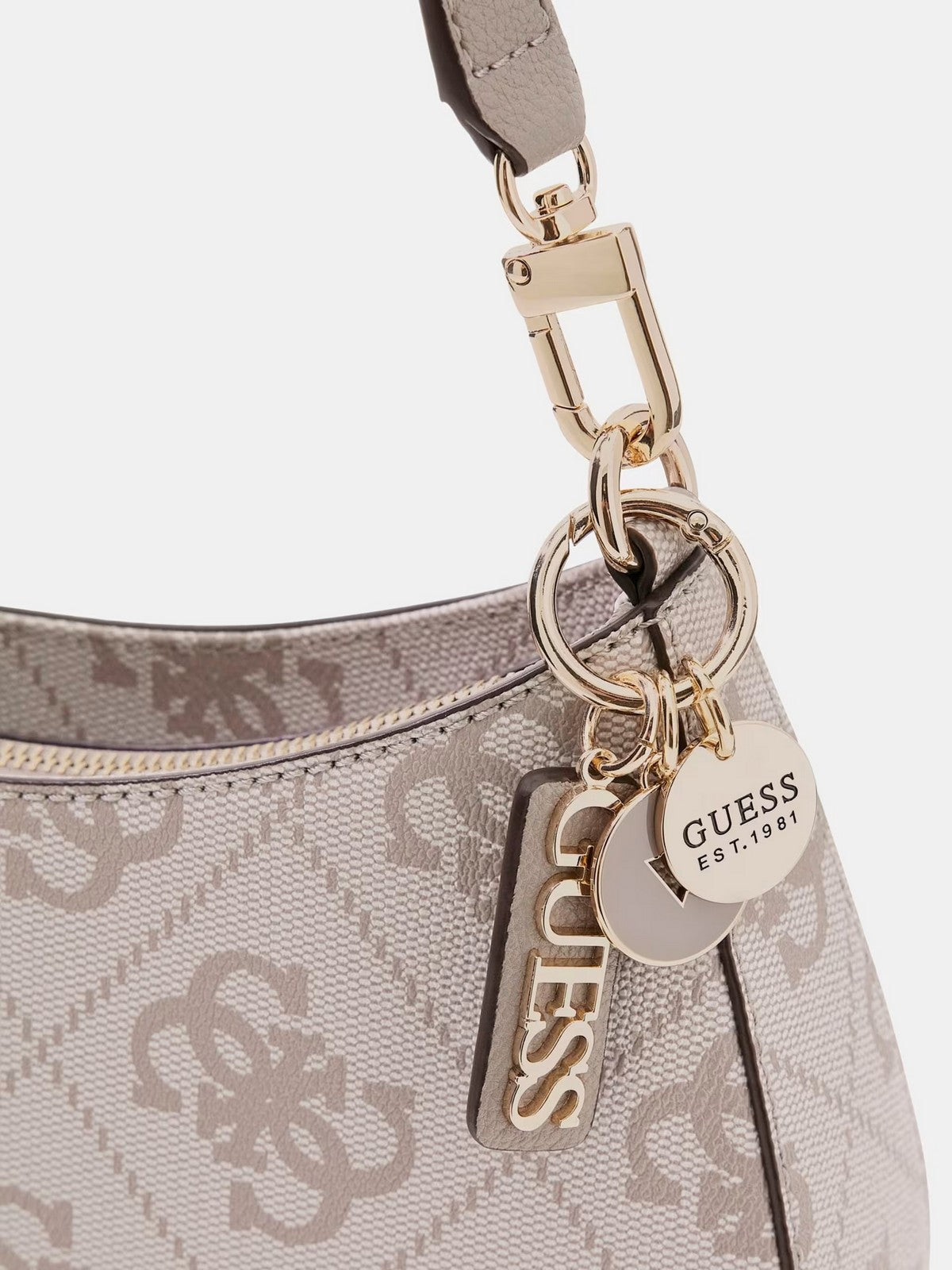 GUESS Borsa Donna NOELLE II TOP ZIP SHOULDER BAG HWSO96 72180 DKO DARK TAUPE LOGO