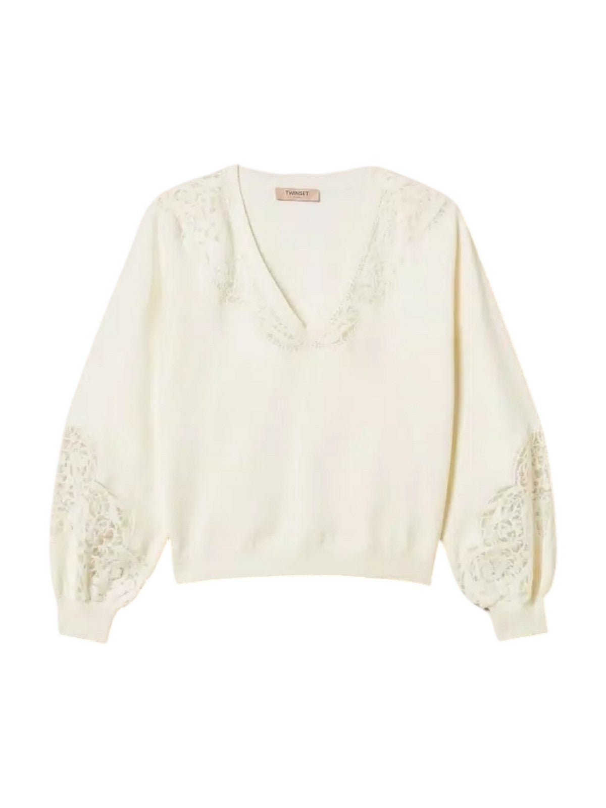 TWINSET Maglione Donna MIX VISCOSE & MESH EMBROIDERED INTARSIA 252TT3440 00282 NEVE