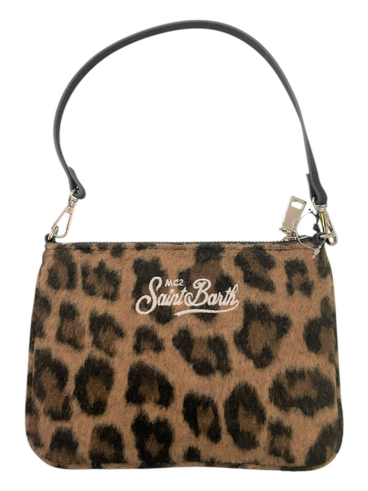 MC2 SAINT BARTH Pochette Donna PARISIENNE MINI FELT 00223I LEOPARD MIDI 18 EMB