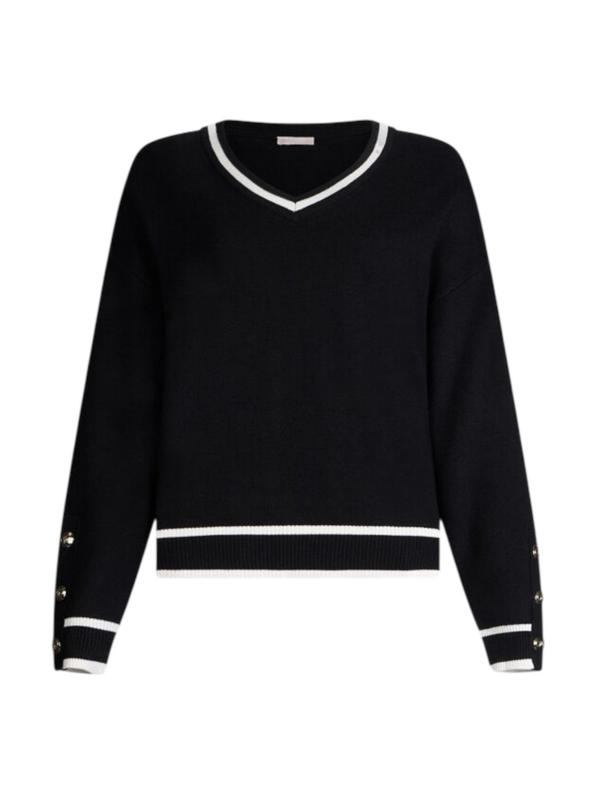 LIU JO SPORT Maglione Donna TF5229MS59L 03N66 Nero/bianco latte