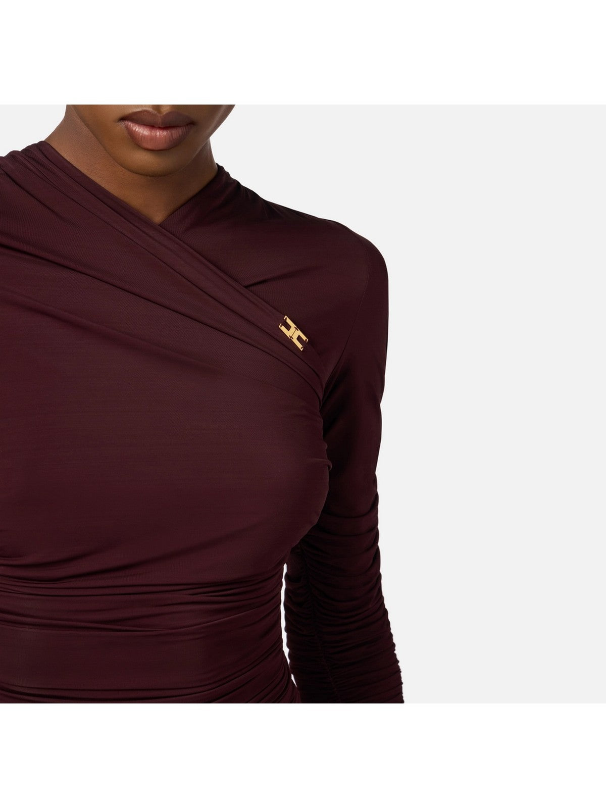 ELISABETTA FRANCHI Abito Donna AB88857E2 EA4 MERLOT gioboutiqueweb