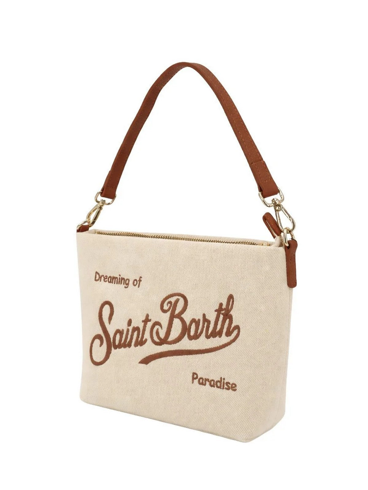 MC2 SAINT BARTH Borsa Donna ALINE BAG 01517L CANVAS GRAIN LEATHER 1019 EMB
