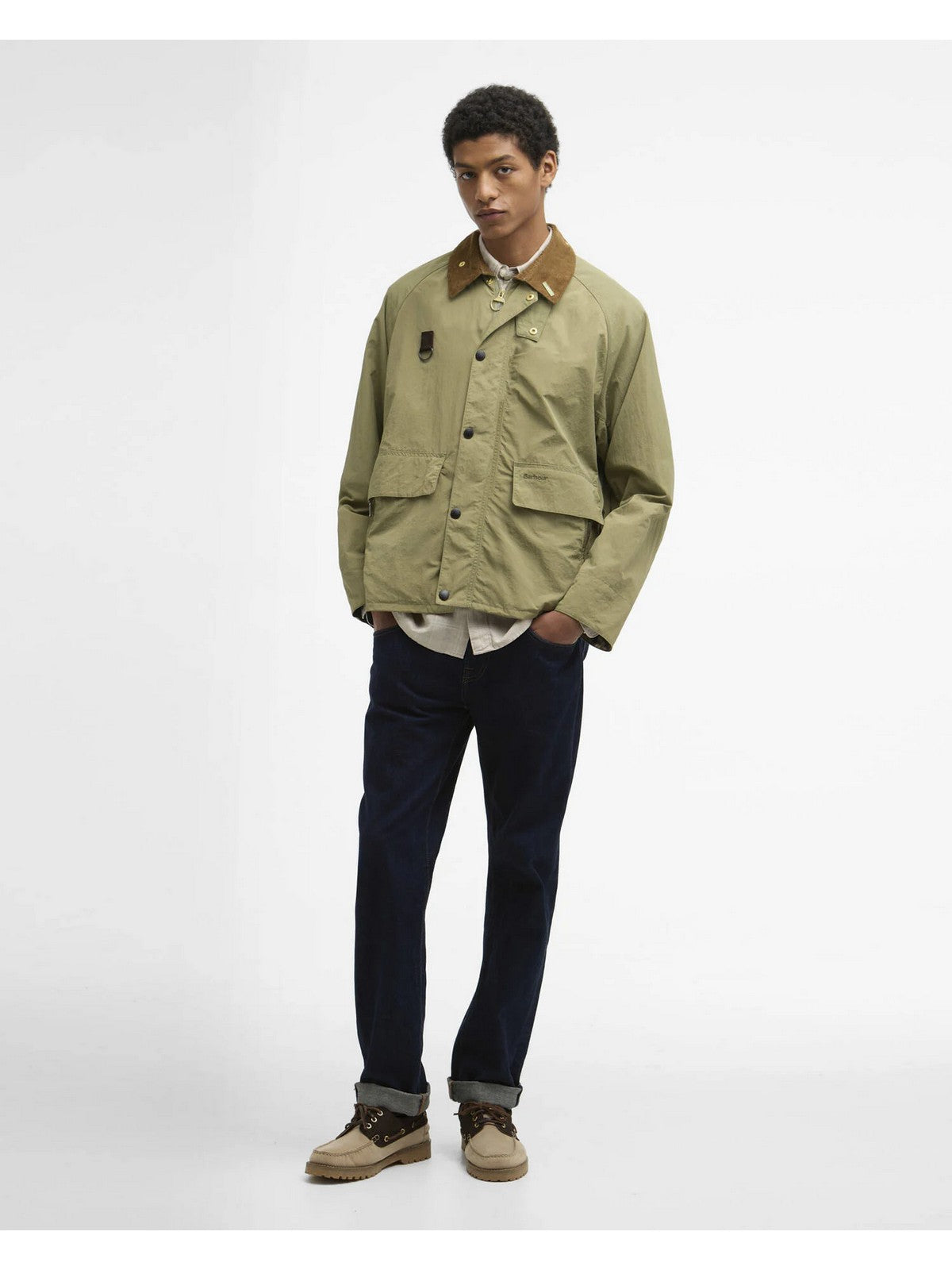 BARBOUR Giubbino Uomo ICONS SPEY JACKET MCA1093 OL11 BLEACHED OLIVE
