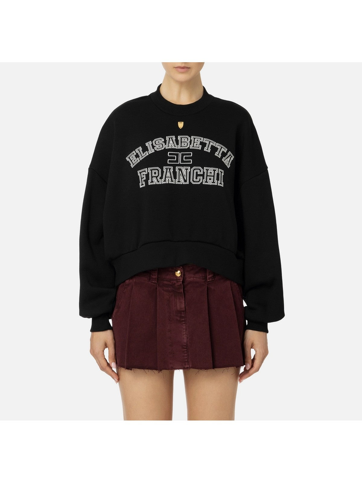 ELISABETTA FRANCHI Felpa Donna MD00346E2 110 Nero gioboutiqueweb
