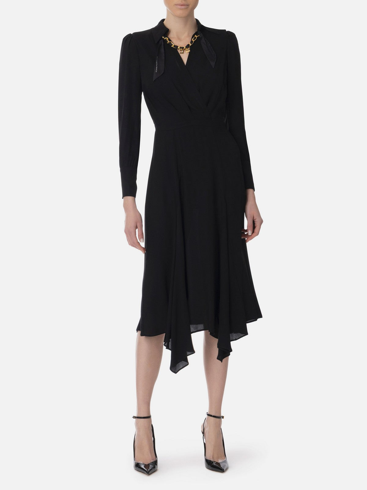 ELISABETTA FRANCHI Abito Donna AB86352E2-110 NERO gioboutiqueweb