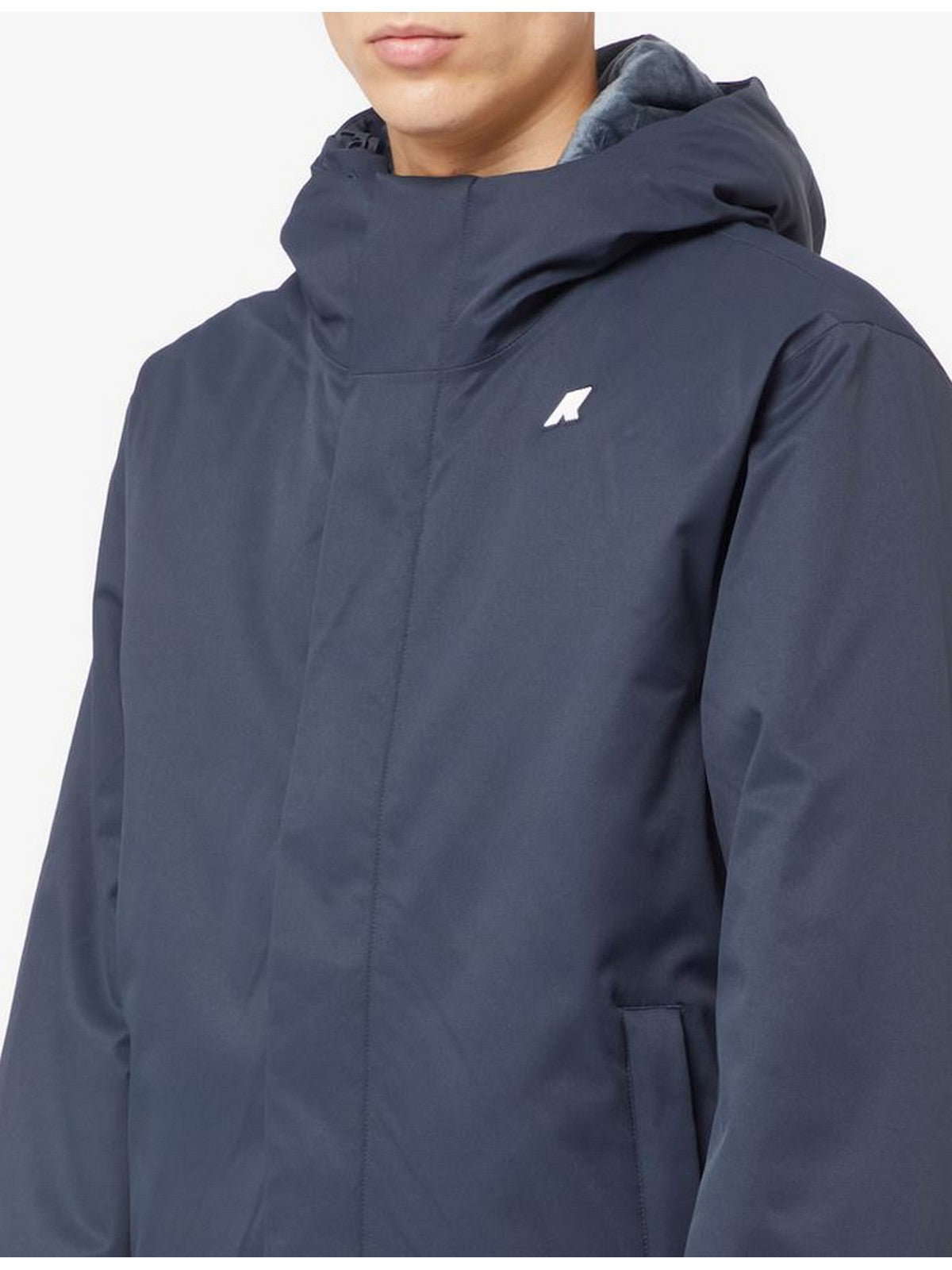 K-WAY Giubbino Uomo JACKO TWILL MARMOTTA K8133DW AL9 BLUE D-BLUE A gioboutiqueweb