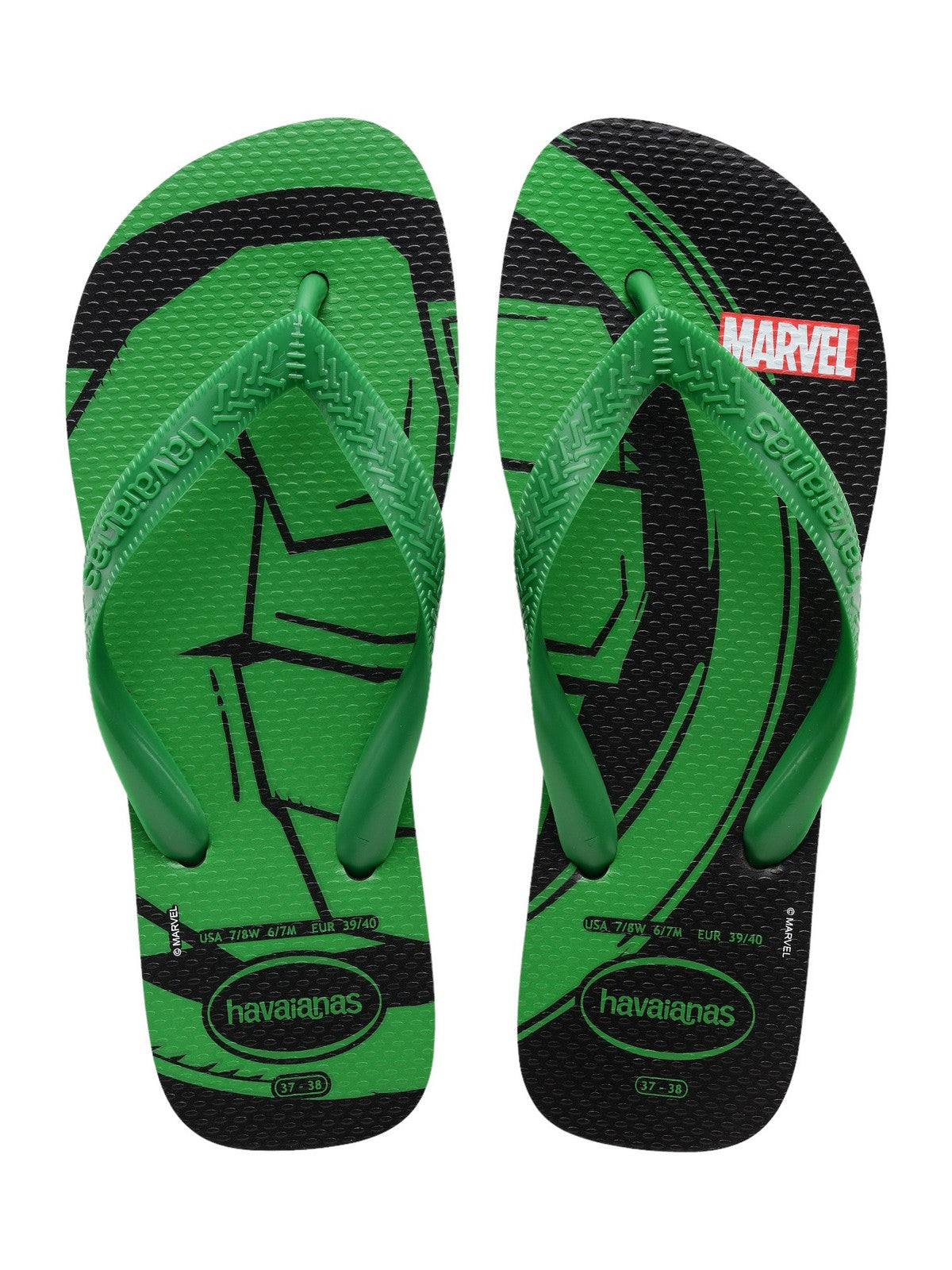 HAVAIANAS Infradito Uomo Hav. Top Marvel Logomania 4146953.5579 Nero gioboutiqueweb