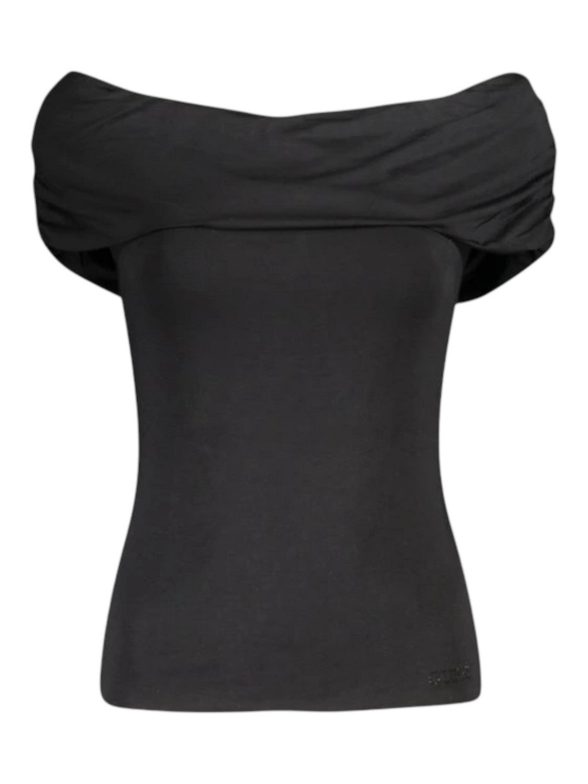 GUESS Top Donna CHARLOTTE OFF SHOULDER TOP W5GP08 KACM2 JBLK Nero gioboutiqueweb