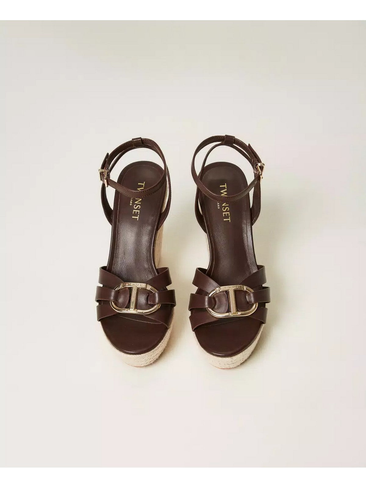 TWINSET Zeppa Donna 251TGT092 10780 Marrone gioboutiqueweb