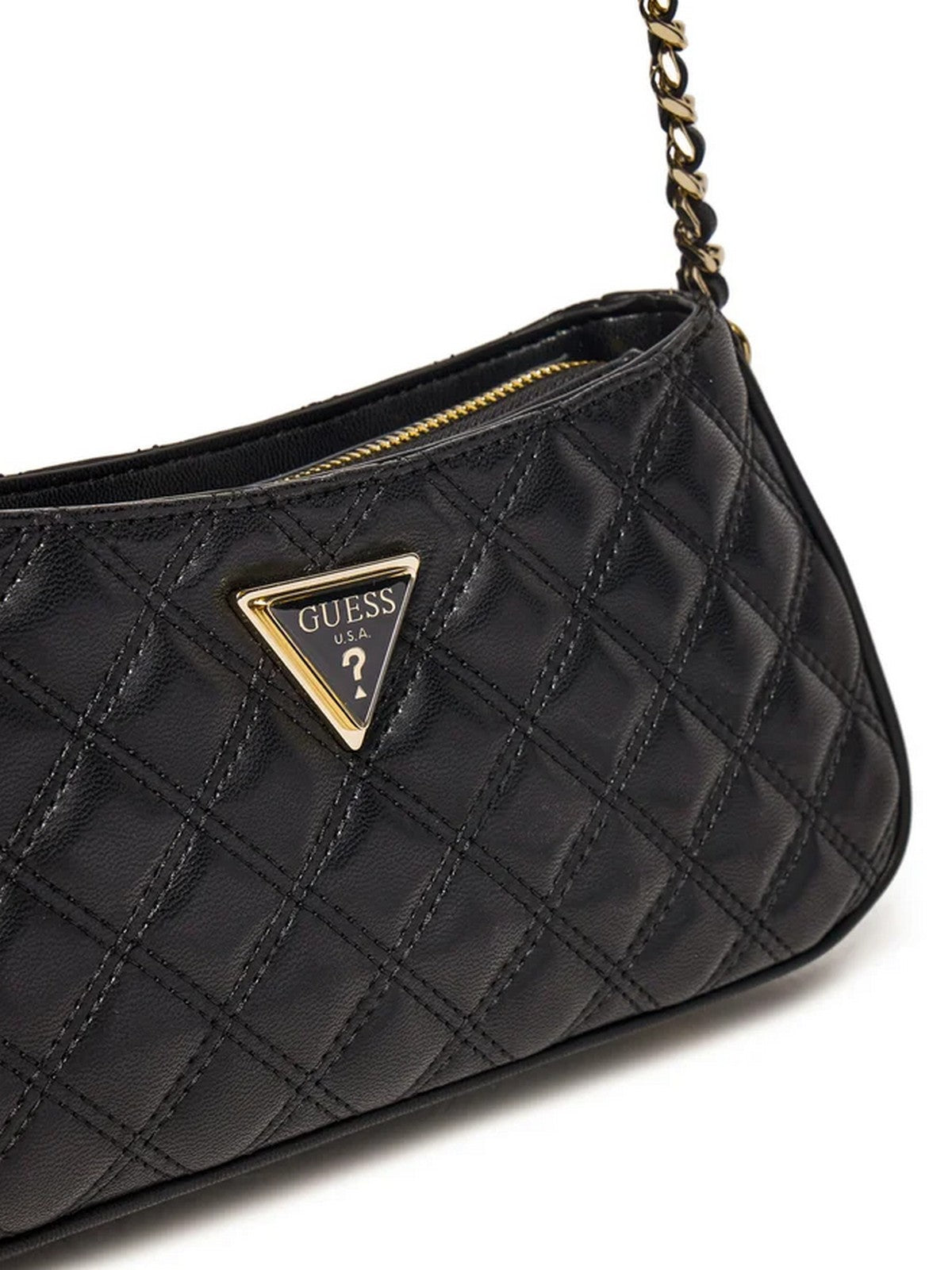 GUESS Borsa Donna GIULLY TOP ZIP SHOULDER BAG HWQG87 48160 BLA Nero gioboutiqueweb