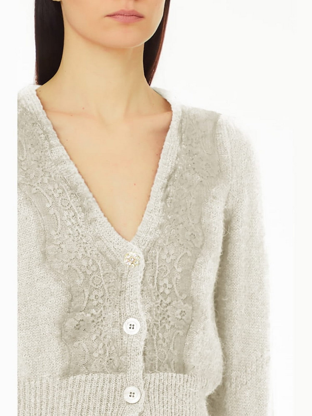 LIU JO WHITE Cardigan Donna WF4331MAG71 10701 Bianco gioboutiqueweb