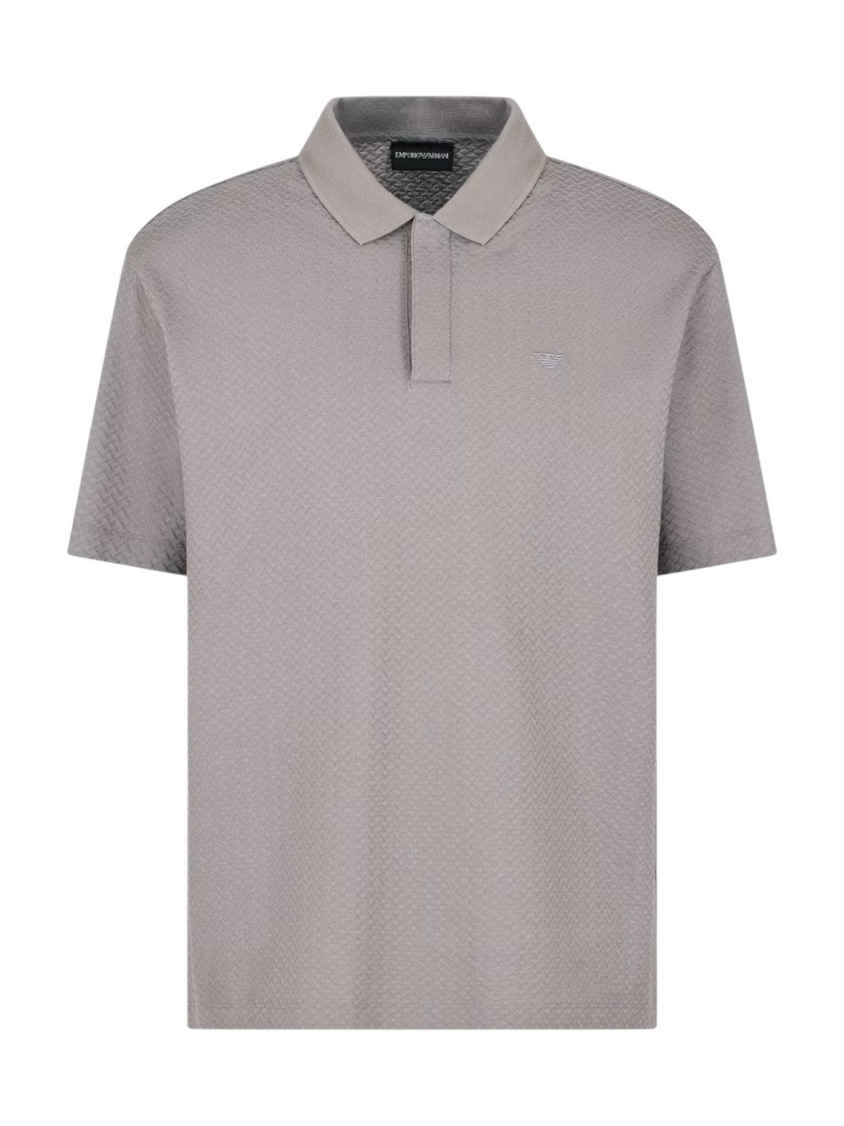 EMPORIO ARMANI Polo Uomo EM001729 AF14874 F8041 NICKEL CHEVRON gioboutiqueweb