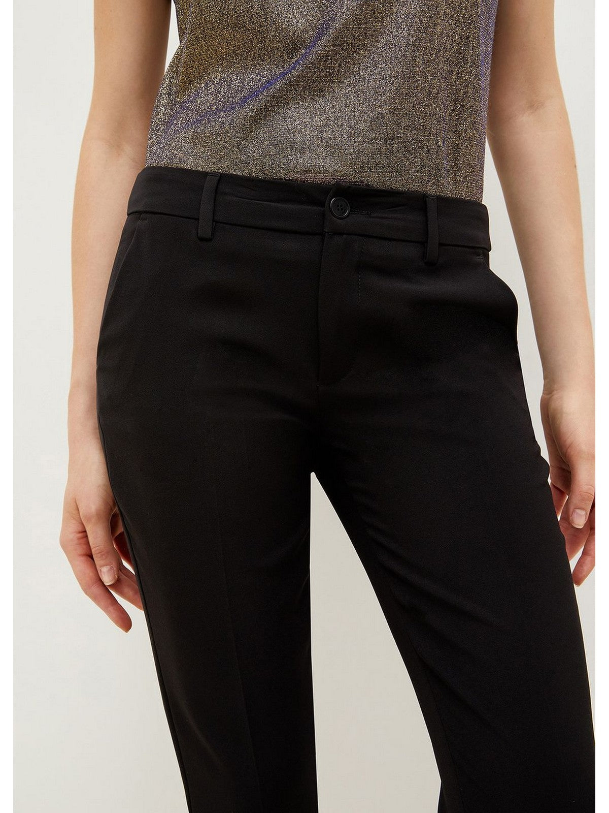 Liu Jo White Woman Pants WXX043T7896 22222 Negro