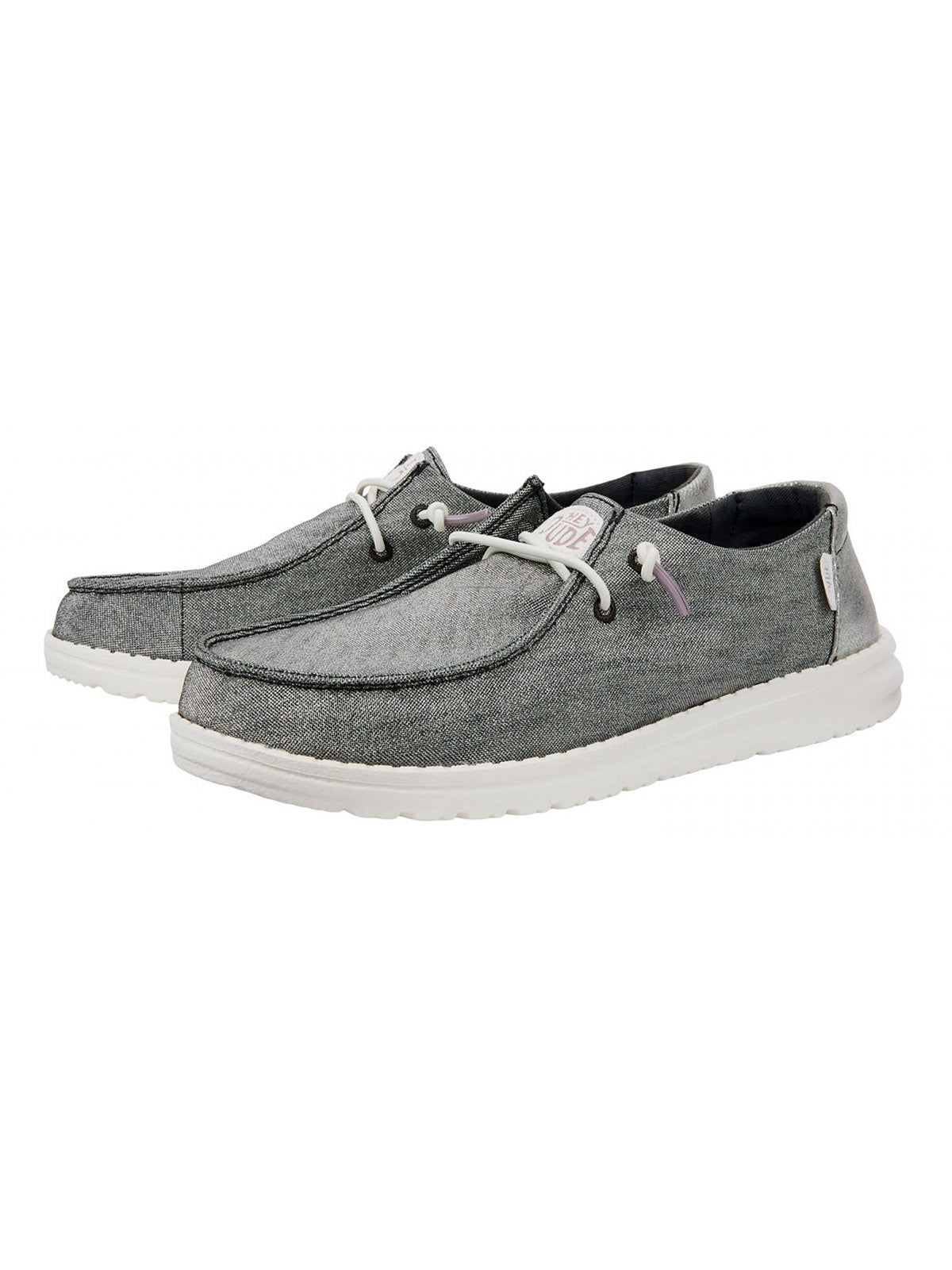 HEY DUDE Mocassino Donna Wendy Metallic Sparkle HD.41082 025 Grigio gioboutiqueweb