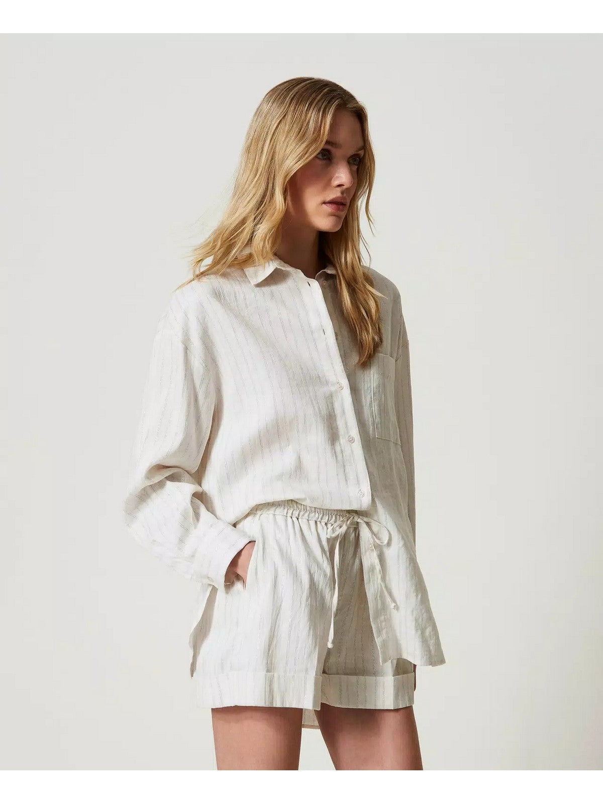 TWINSET Pantaloncino Donna 241TT2223 11611 Bianco gioboutiqueweb