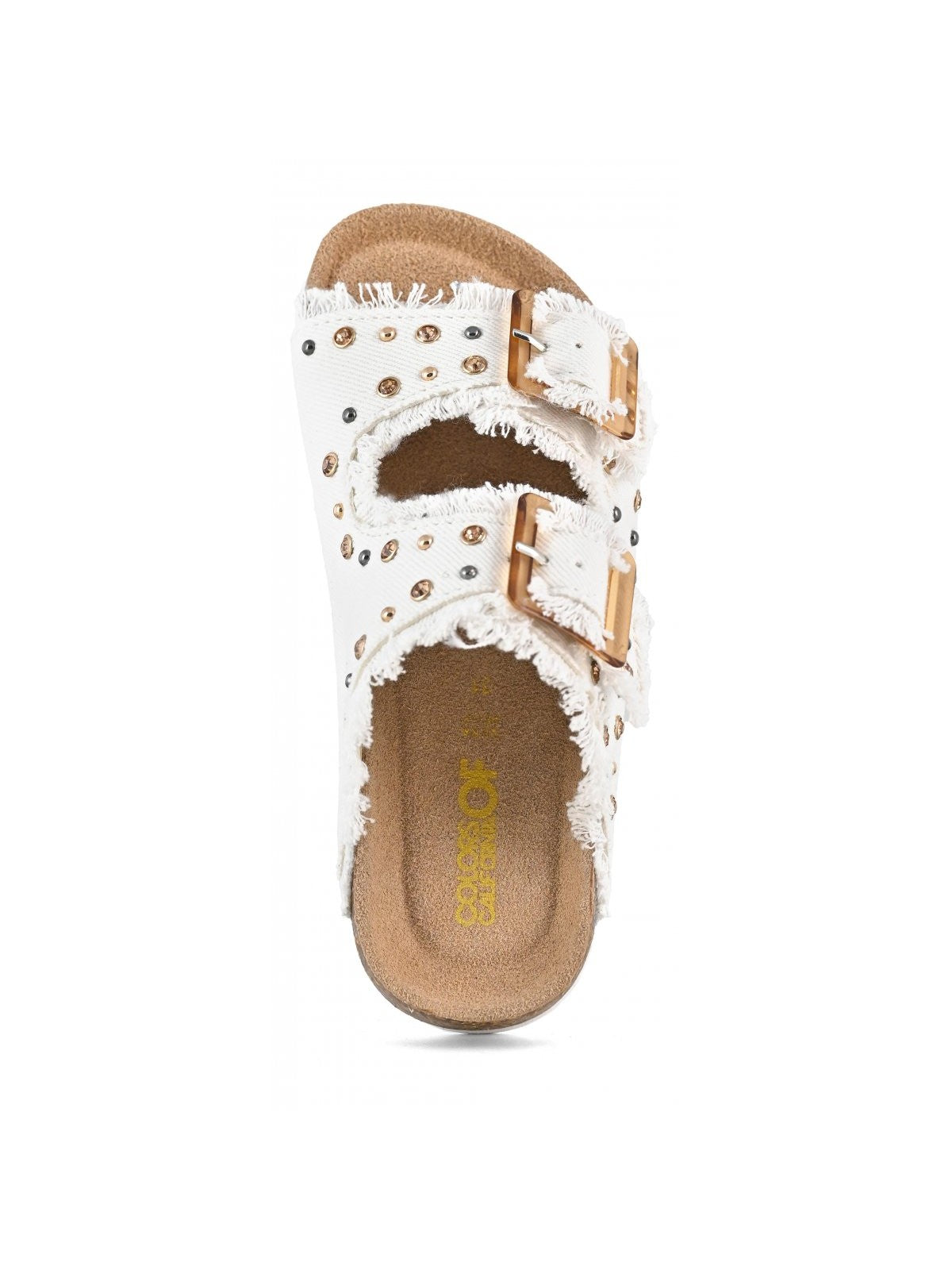 COLORS OF CALIFORNIA Sandalo Bambine e ragazze Denim Sandal With Studs HC.2409 OFF off white gioboutiqueweb