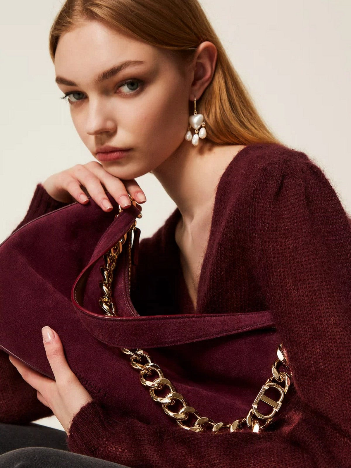 TWINSET Borsa Donna LILIANE LEATHER 252TB7162 05609 WINETASTING