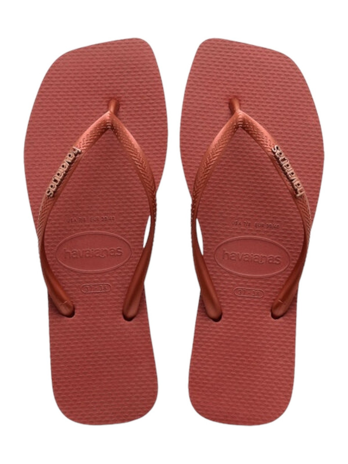 HAVAIANAS Infradito Donna Hav. square logo metallic 4148257.5416 Rosso gioboutiqueweb