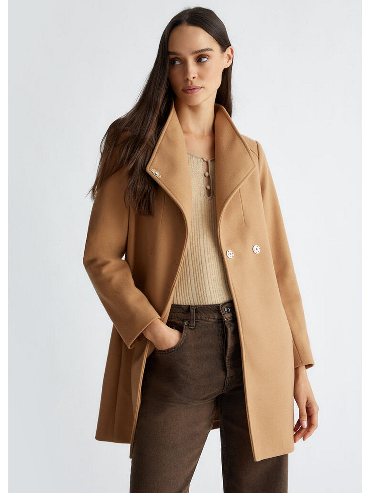 LIU JO WHITE Cappotto Donna WF4272T4612 71320 Beige gioboutiqueweb