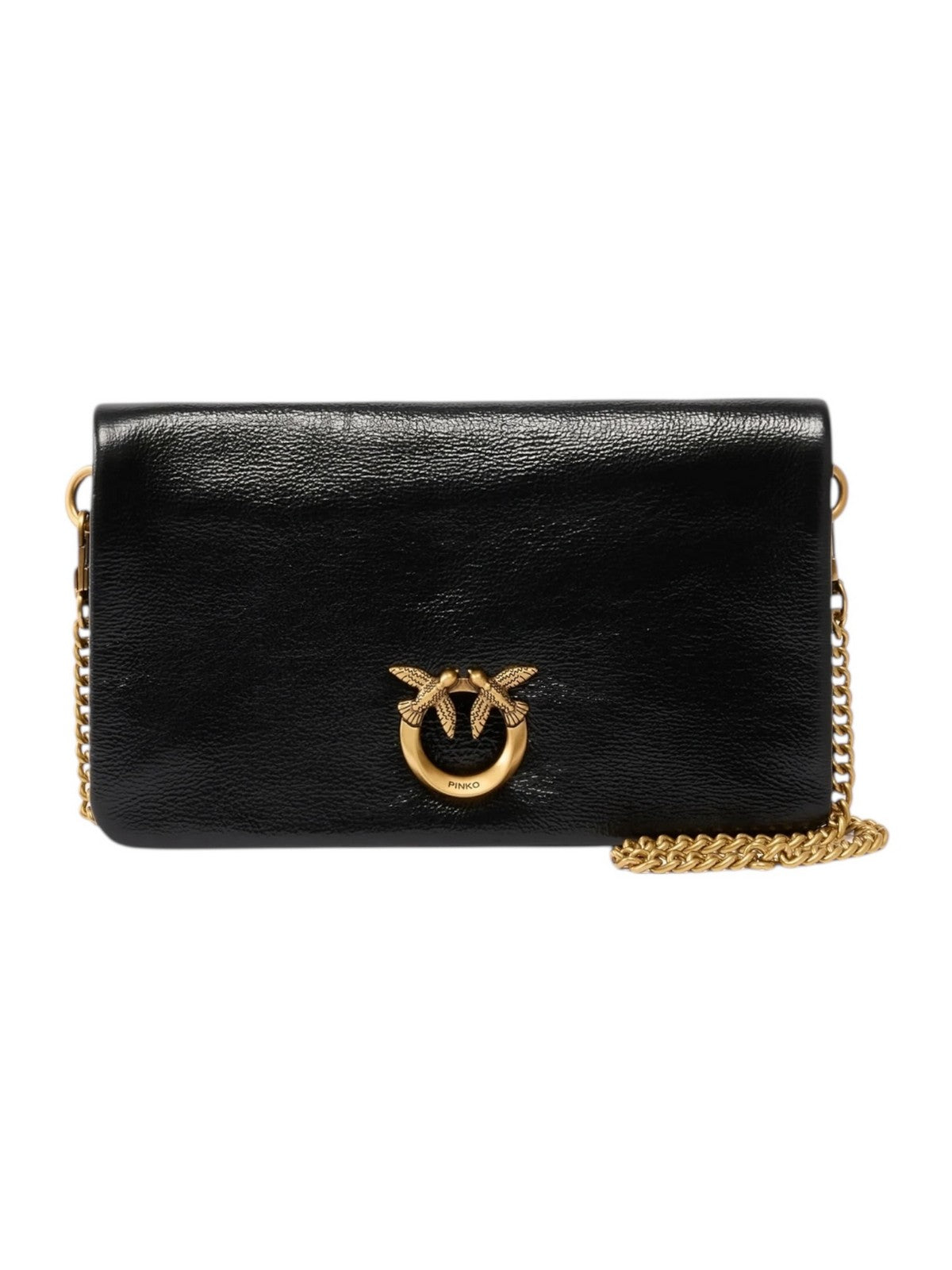 PINKO Borsa Donna CLICK SOFT HORIZONTAL MINI SHI 106023-A315 Z99Q NERO-ANTIQUE GOLD