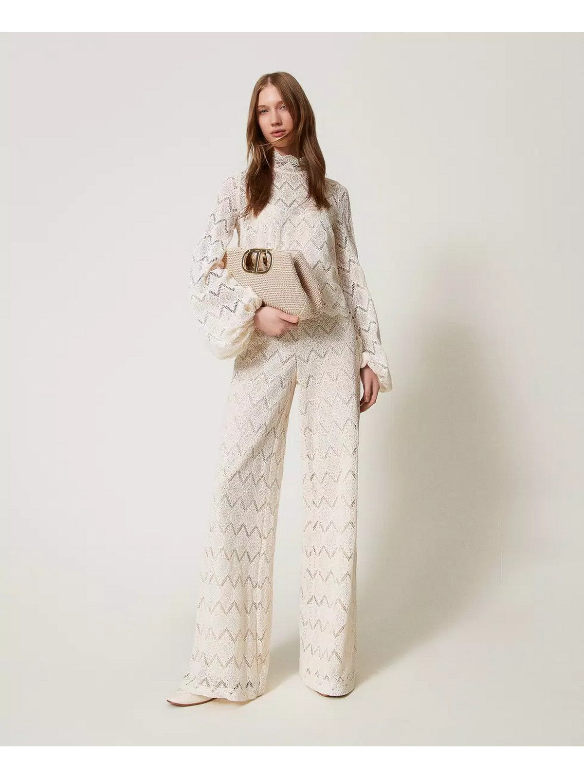 TWINSET Pantalone Donna 251TP2409 12140 Beige gioboutiqueweb