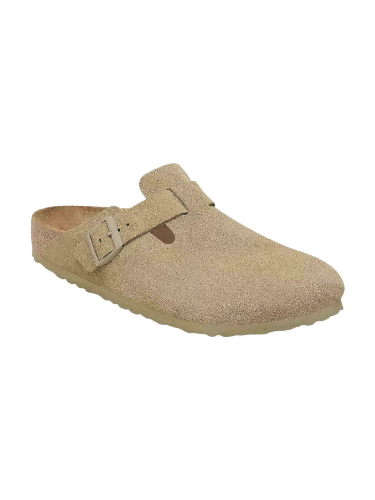 BIRKENSTOCK Sandalo Unisex adulto Boston faded khaki, Suede Leather 1025844 KHAKI gioboutiqueweb