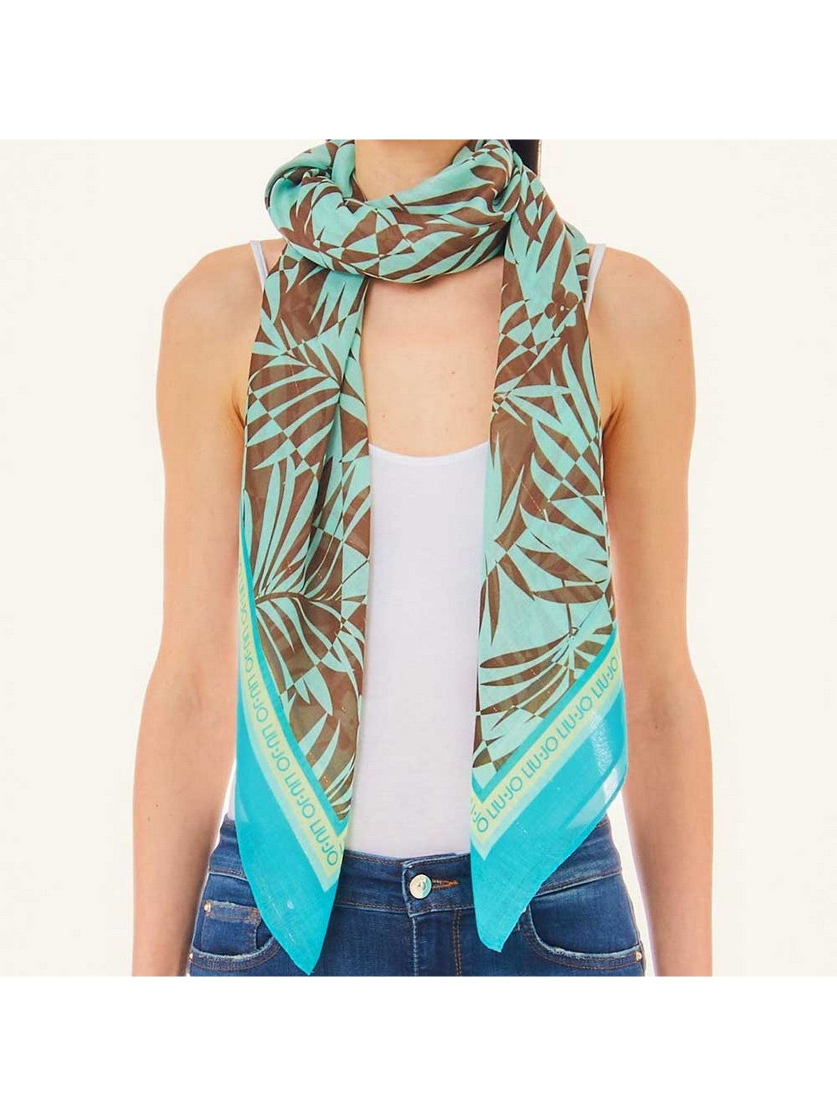 LIU JO SOFT Foulard Donna 2A4046T0300 01083 Verde gioboutiqueweb